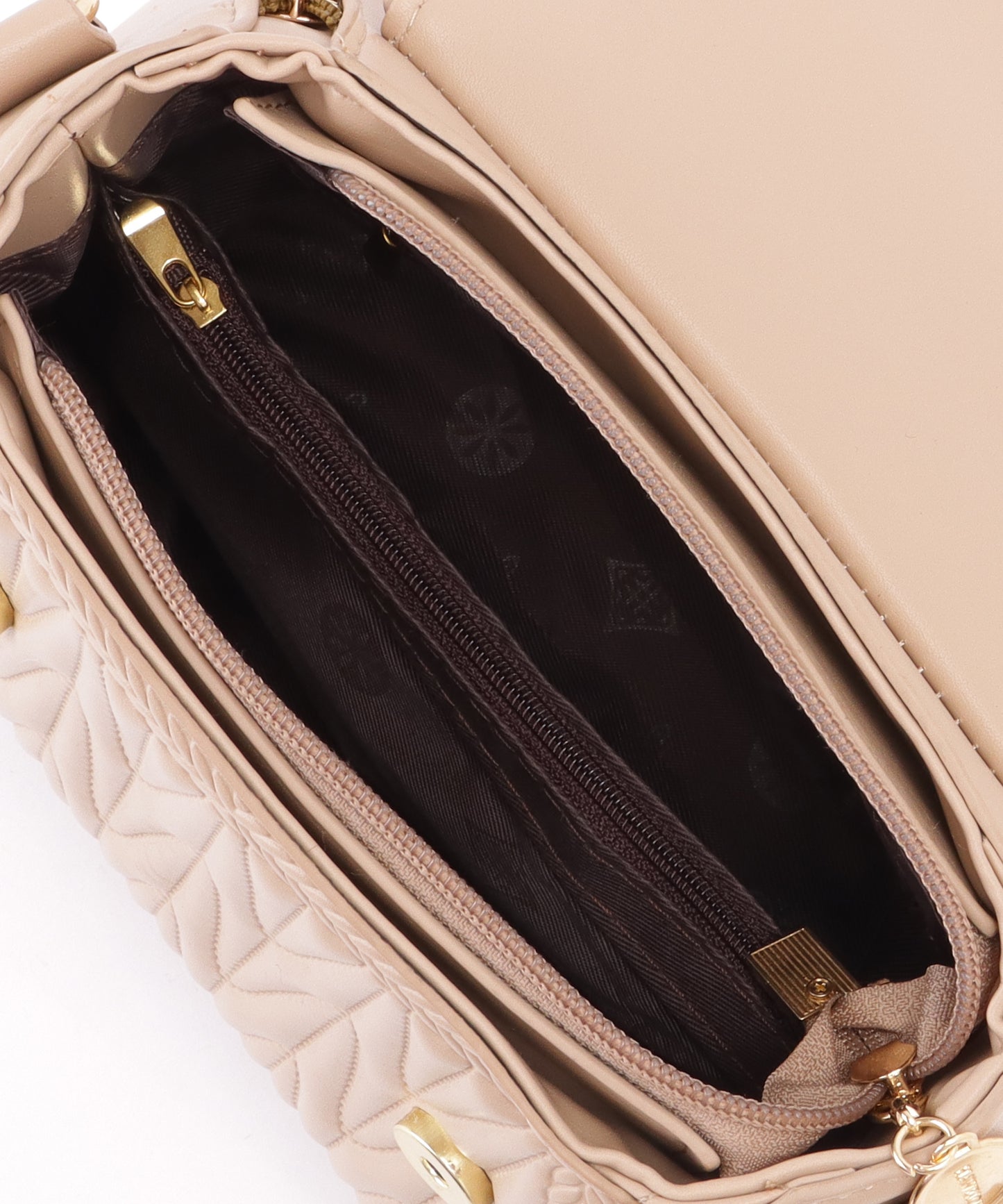 ハートバックル付き キルティング 2WAY ショルダー バッグ