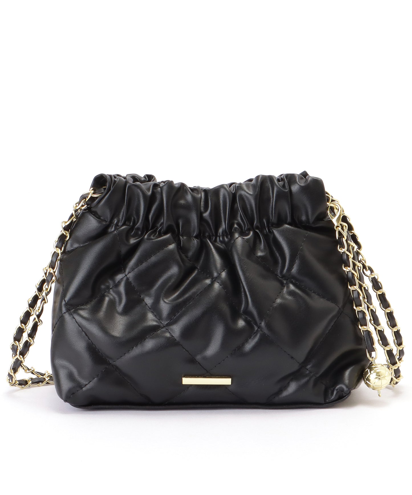 チャーム付き キルティング チェーン バッグ