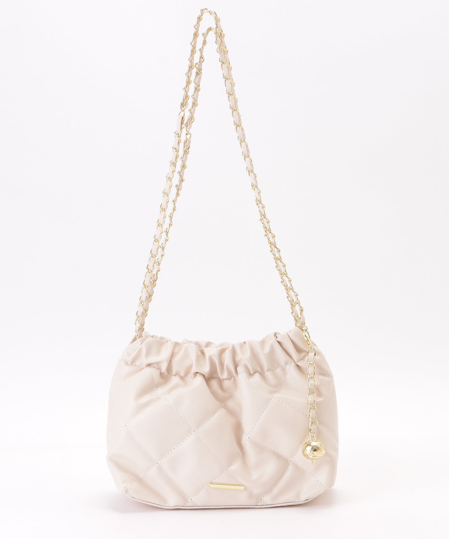 チャーム付き キルティング チェーン バッグ