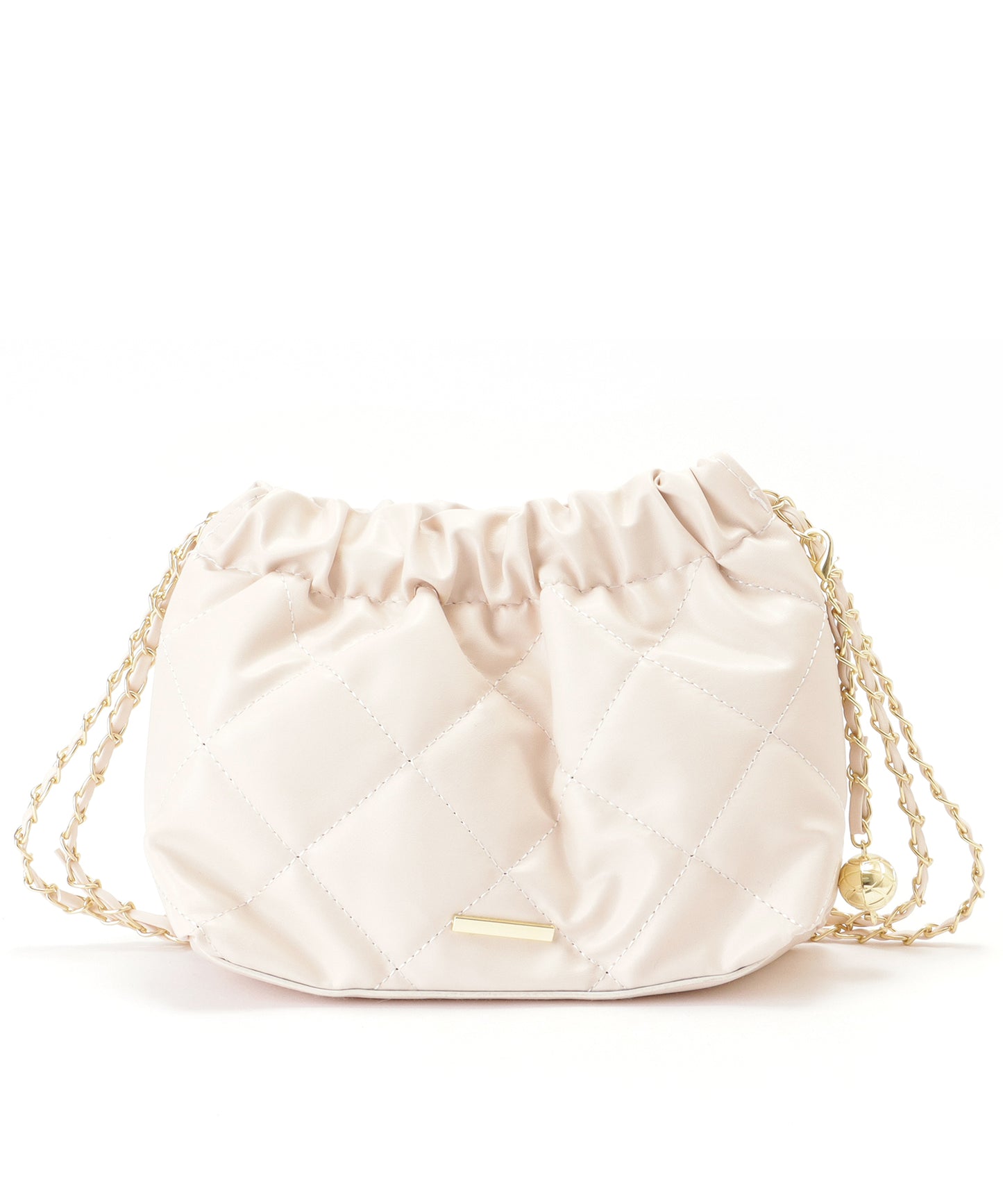 チャーム付き キルティング チェーン バッグ