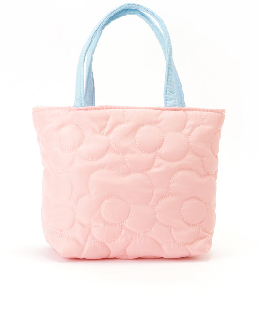 フラワー キルティング ミニ トート バッグ