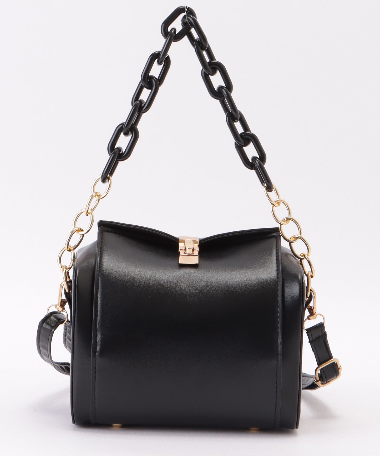 チェーン付き 2WAY コンパクト ボストン バッグ