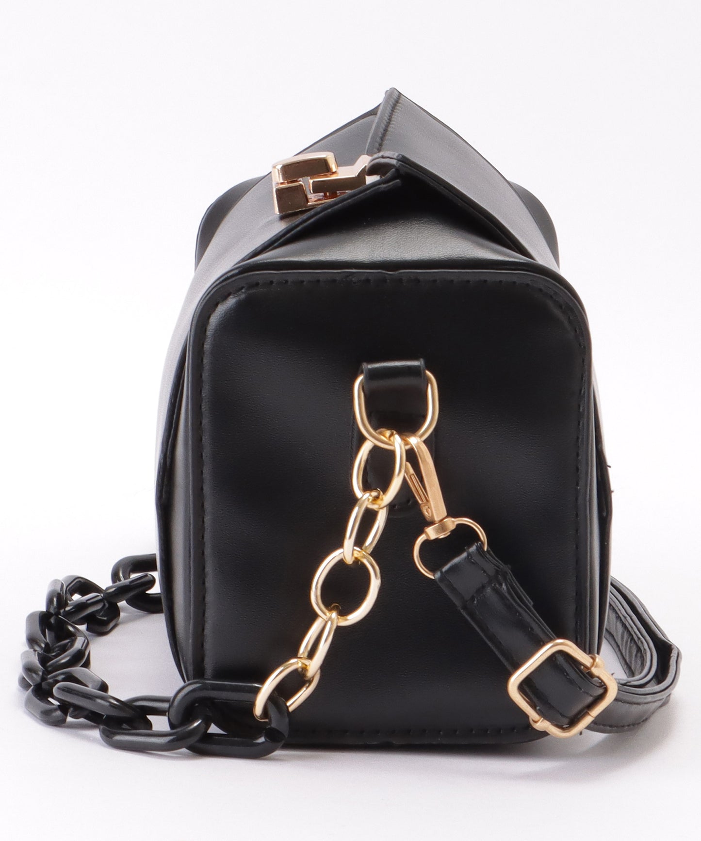 チェーン付き 2WAY コンパクト ボストン バッグ