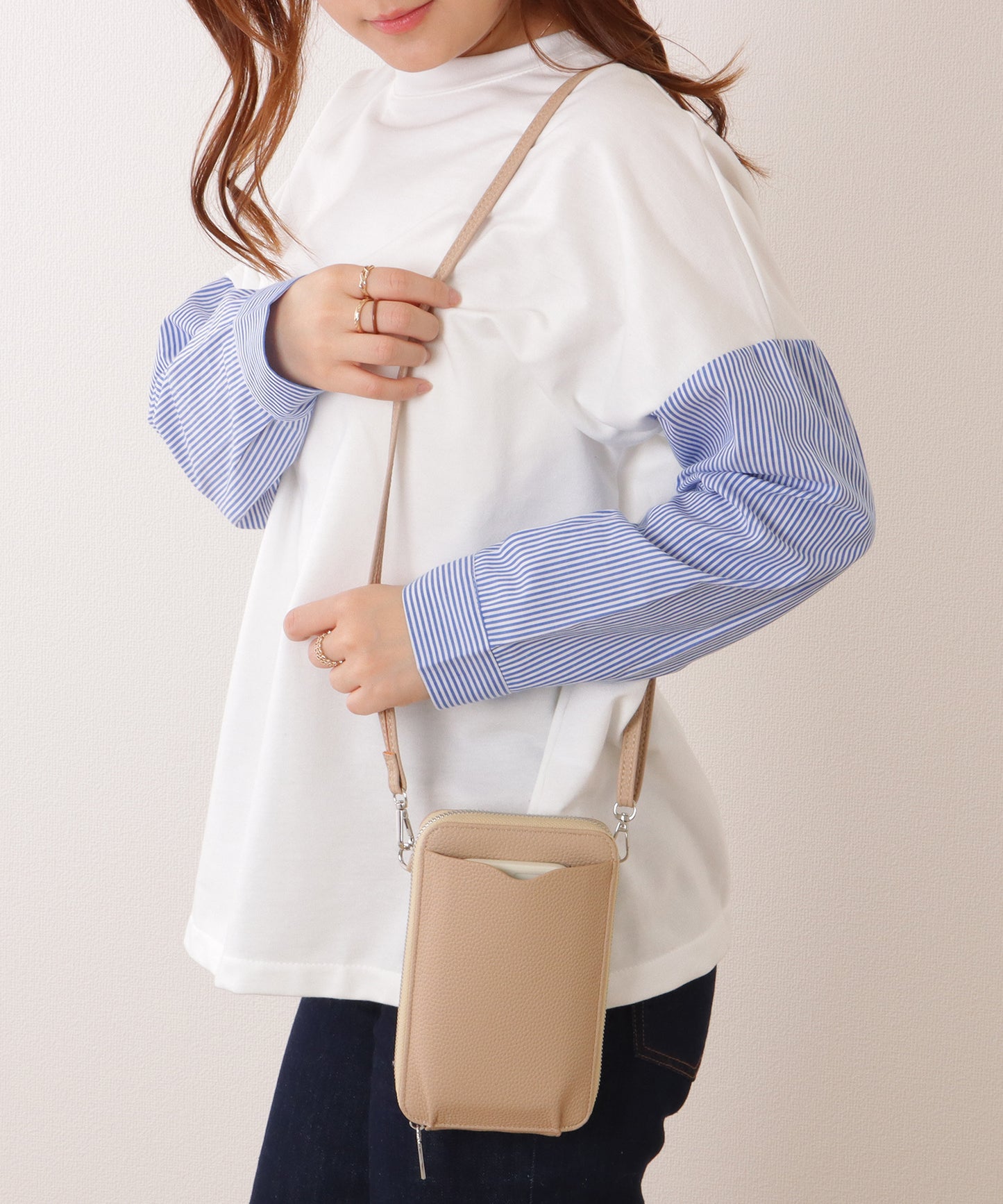 コンパクト ショルダー ウォレット バッグ