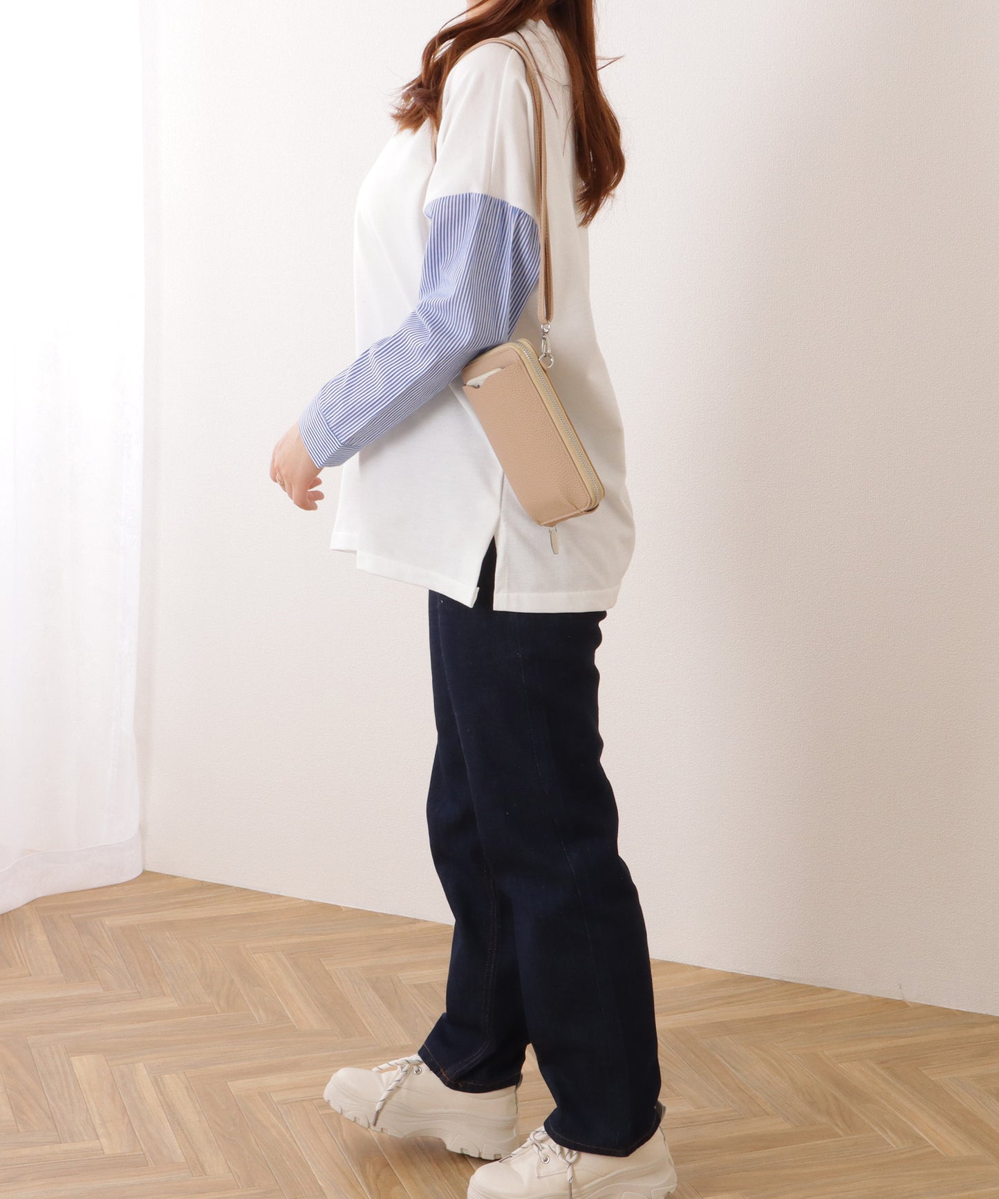 コンパクト ショルダー ウォレット バッグ