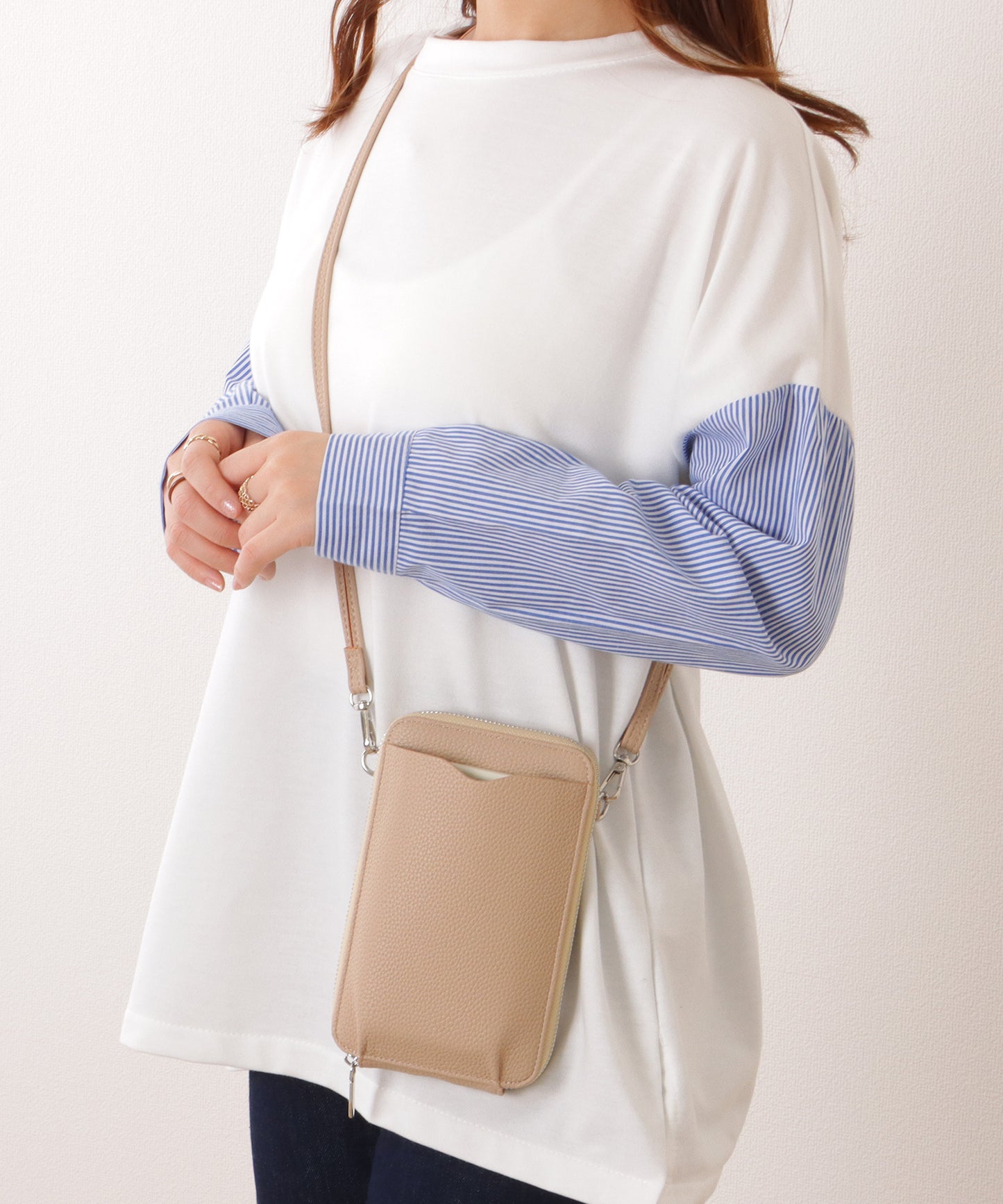 コンパクト ショルダー ウォレット バッグ