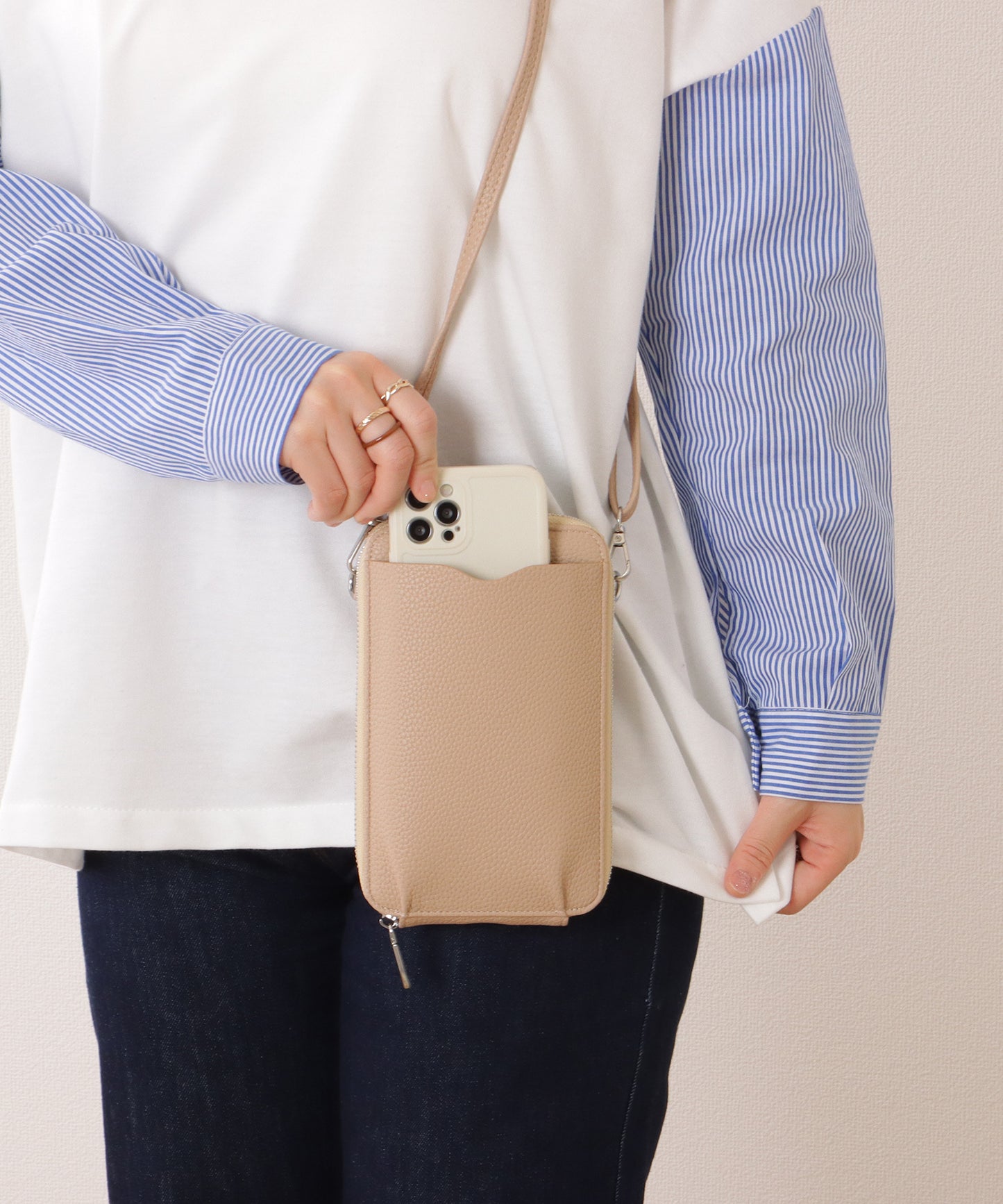 コンパクト ショルダー ウォレット バッグ