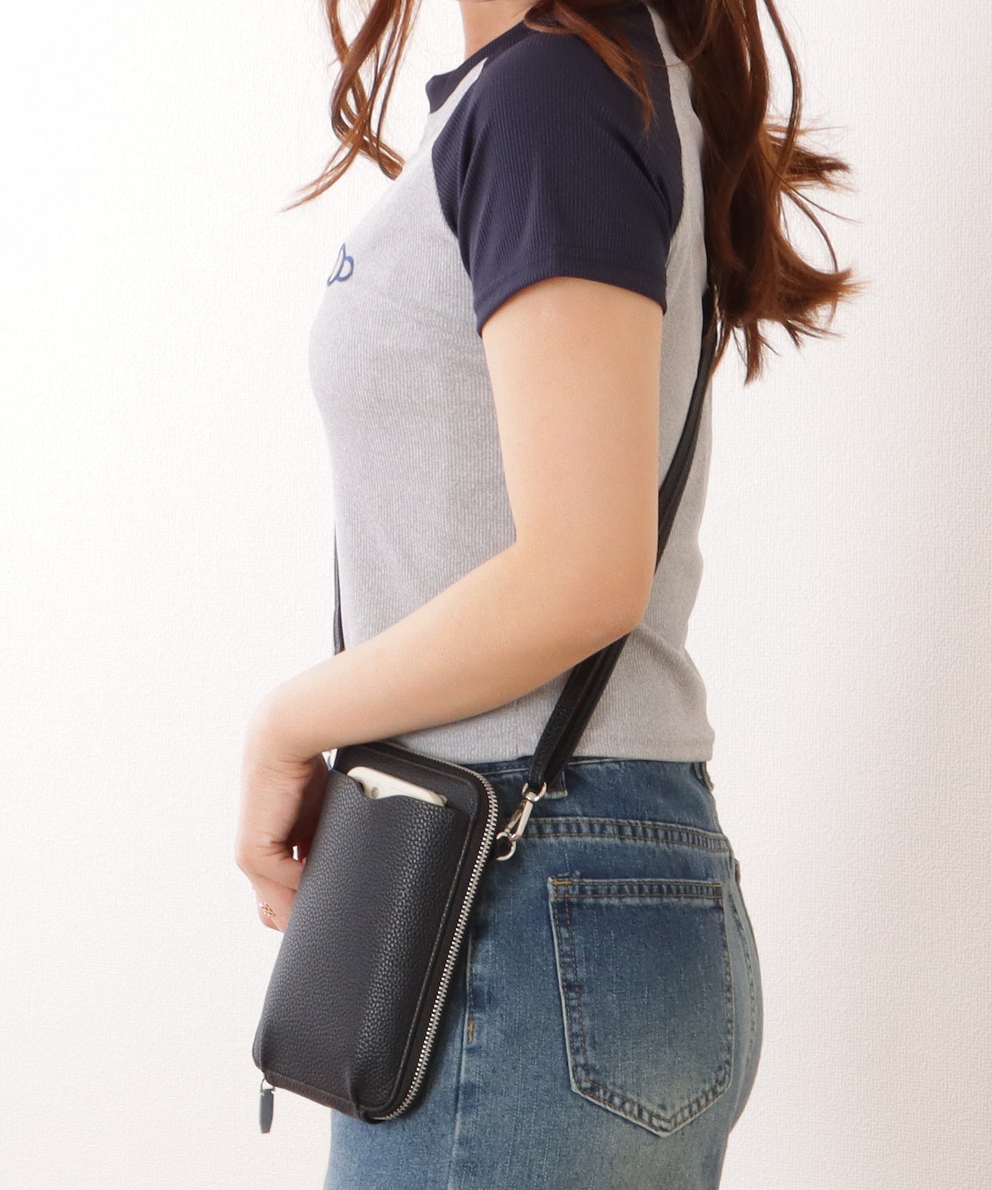 コンパクト ショルダー ウォレット バッグ