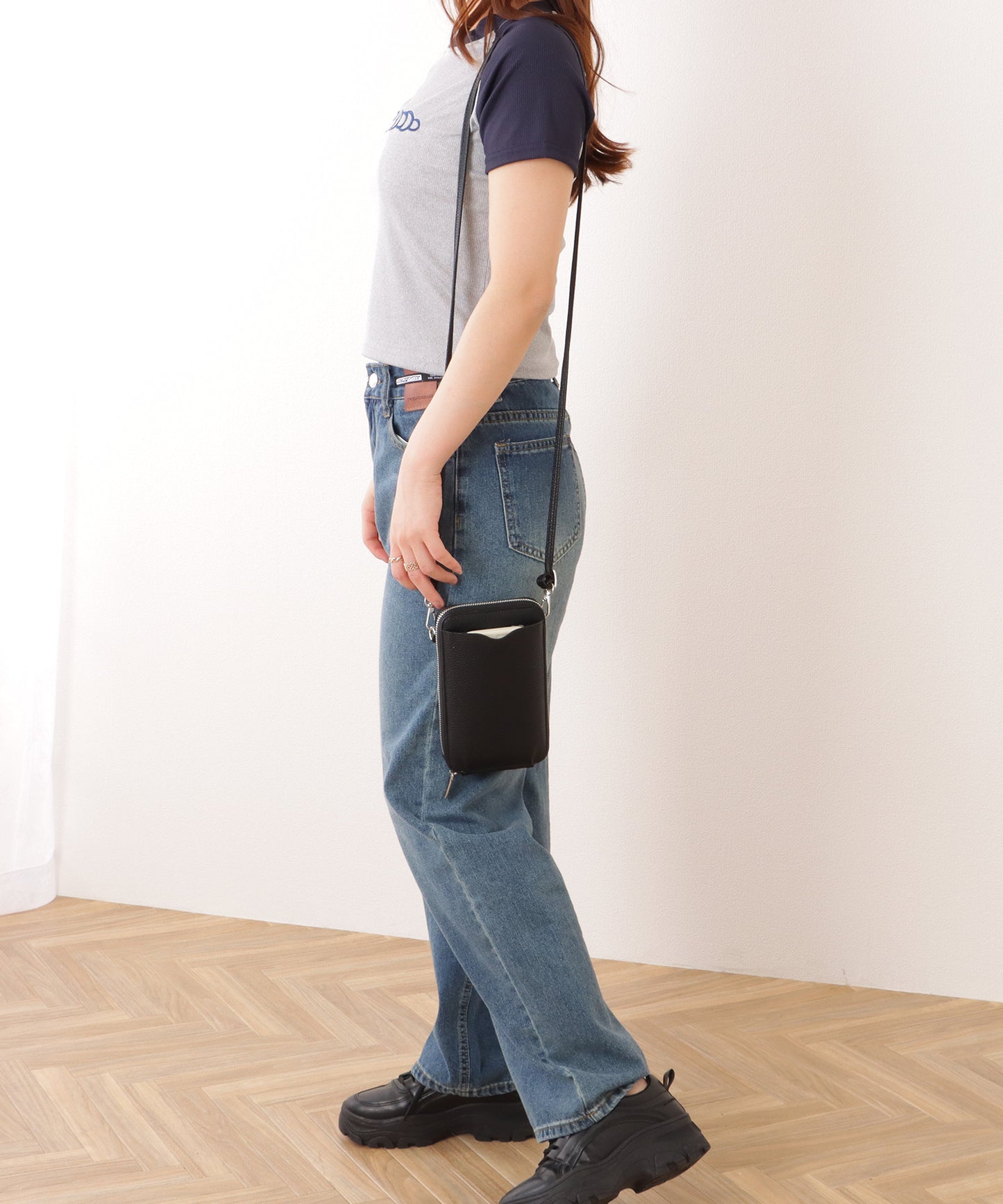 コンパクト ショルダー ウォレット バッグ