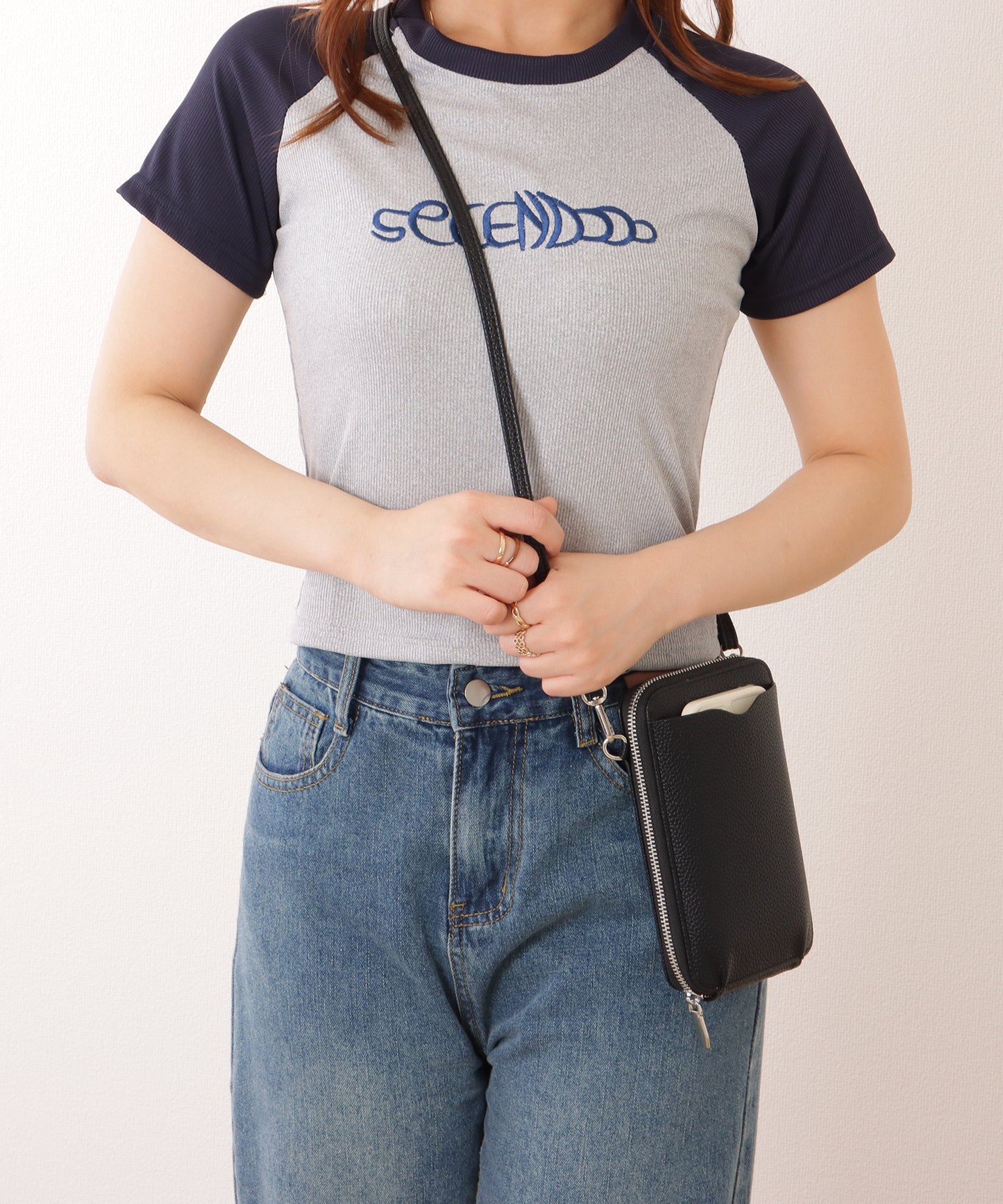 コンパクト ショルダー ウォレット バッグ