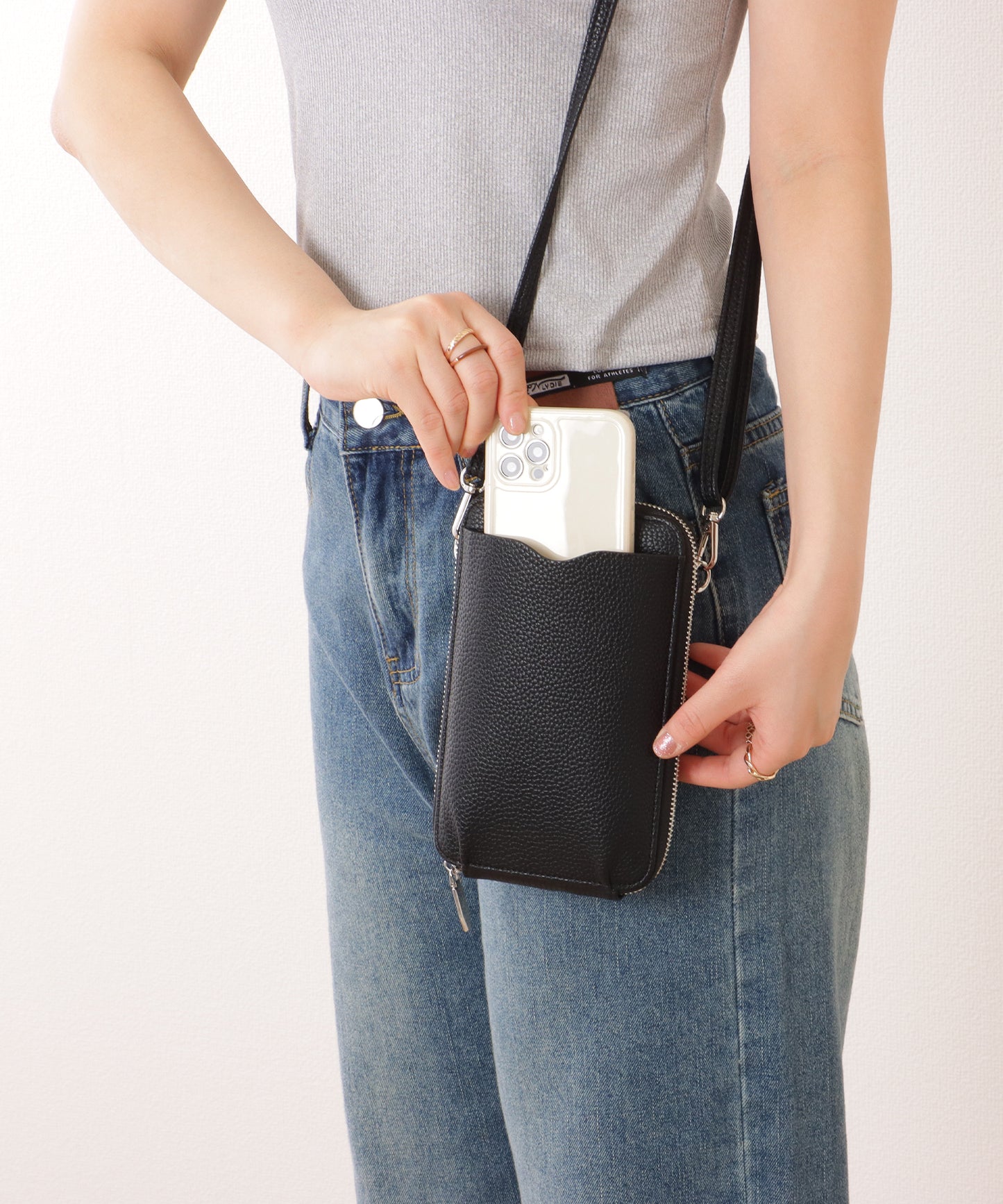 コンパクト ショルダー ウォレット バッグ