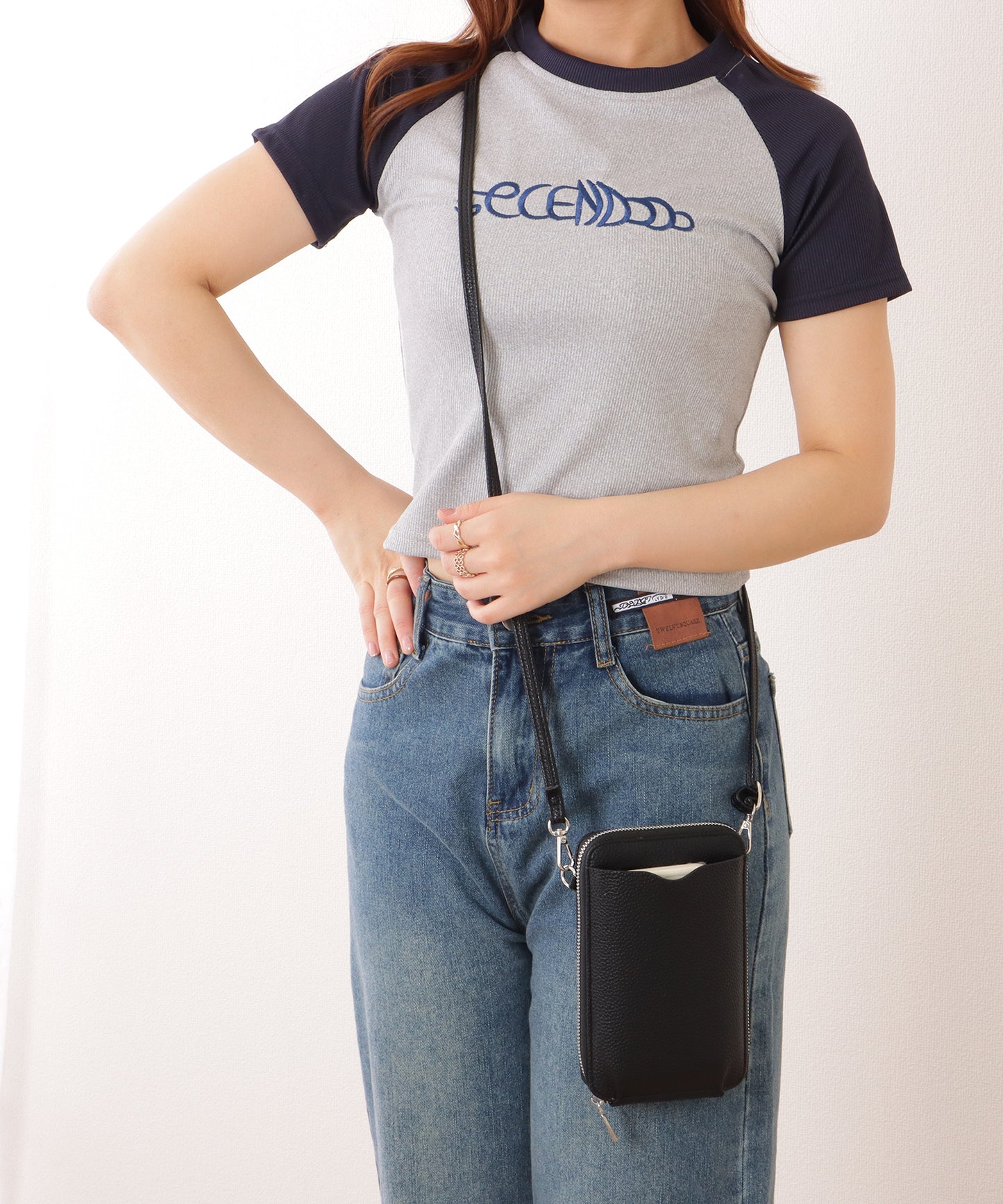 コンパクト ショルダー ウォレット バッグ