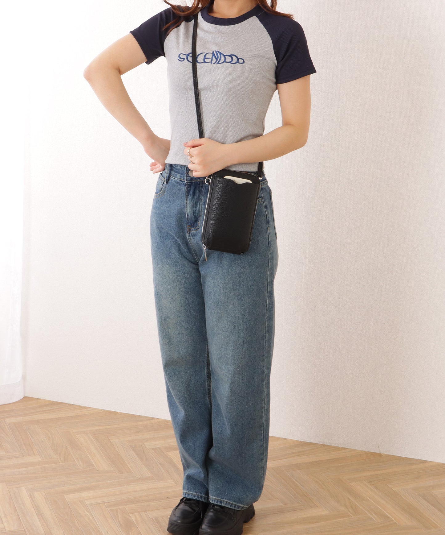 コンパクト ショルダー ウォレット バッグ