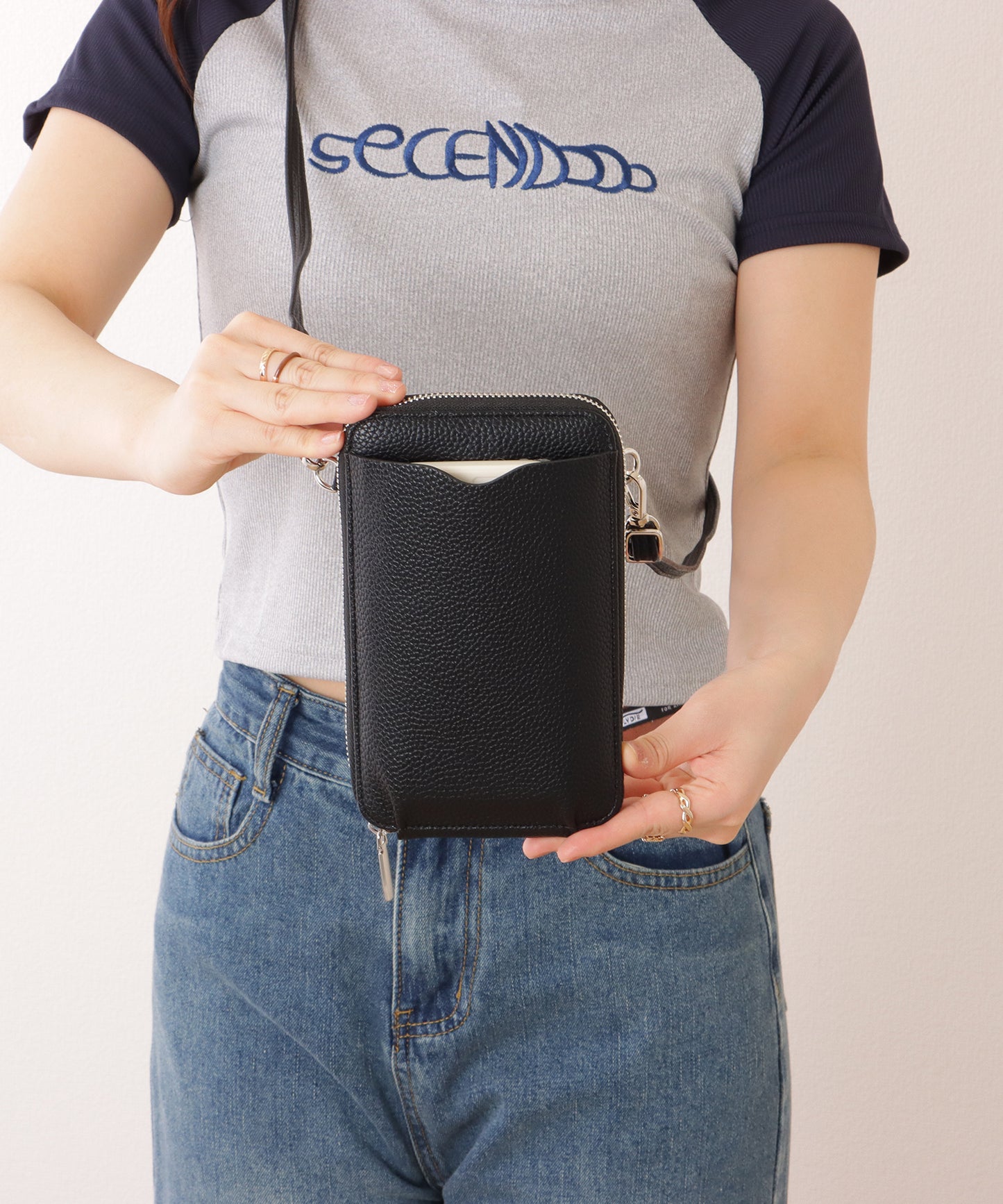 コンパクト ショルダー ウォレット バッグ