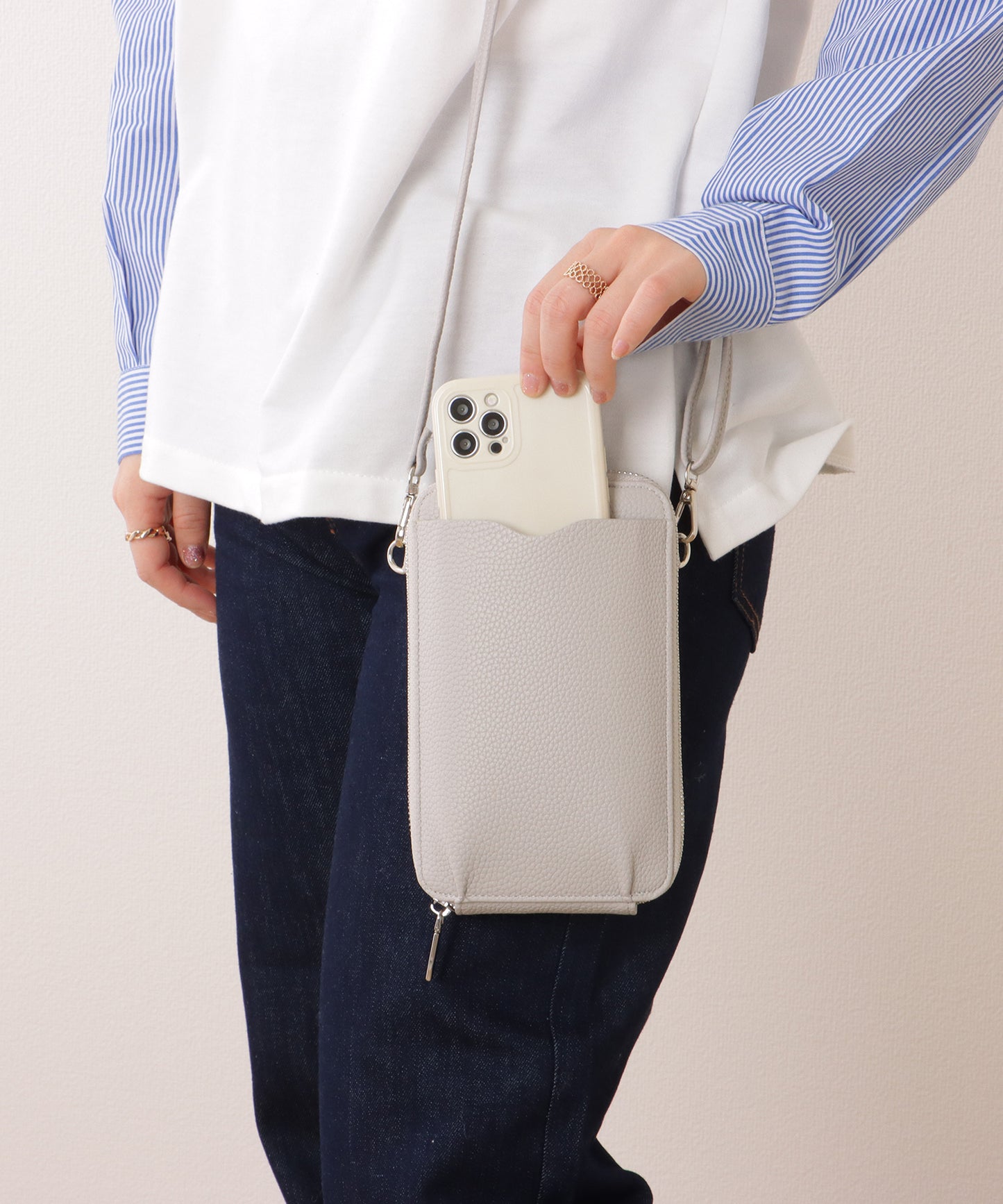 コンパクト ショルダー ウォレット バッグ