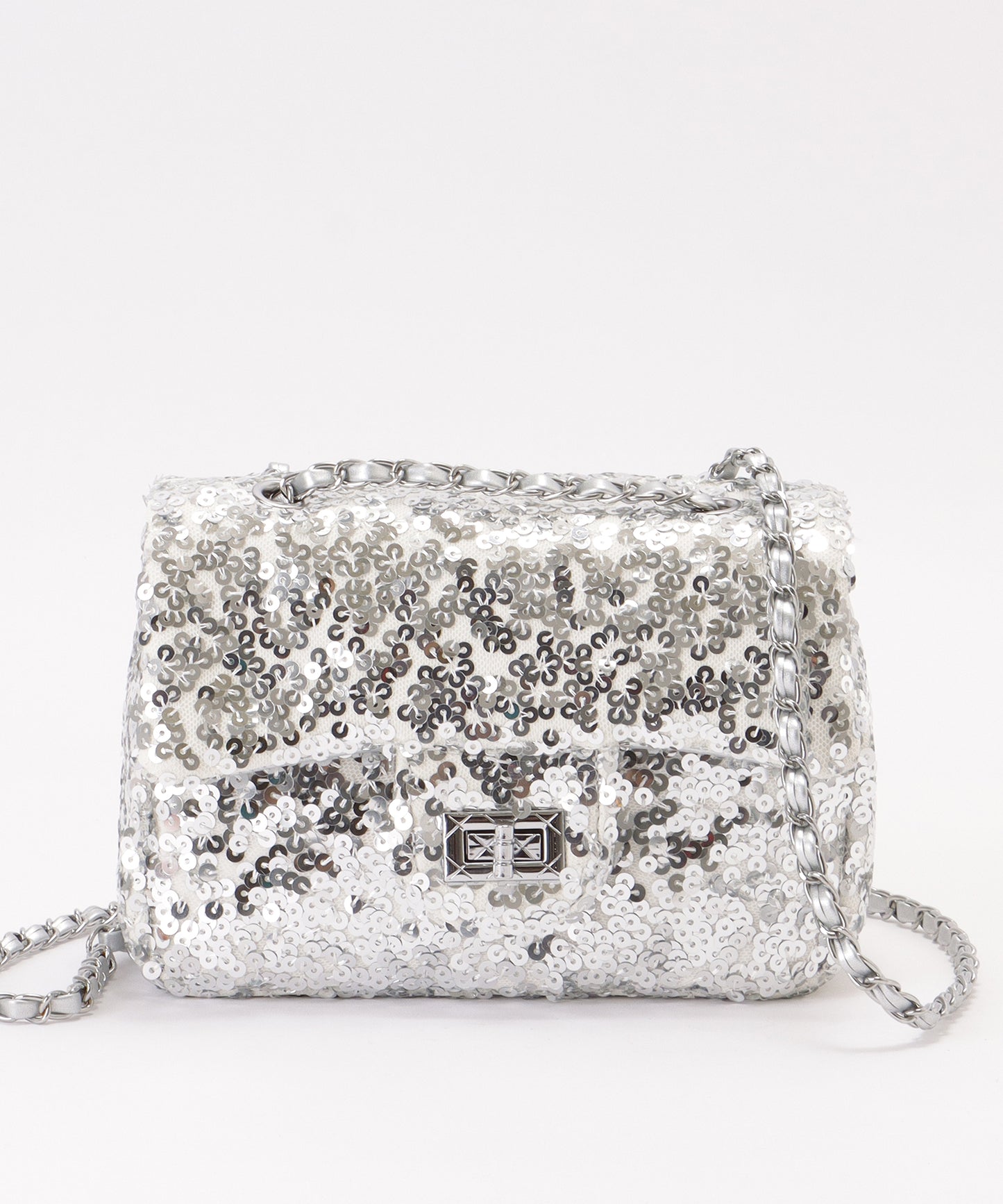 スパンコール フラップ ミニ ショルダー バッグ