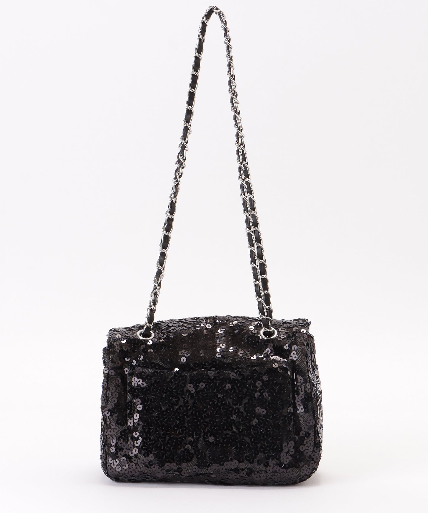 スパンコール フラップ ミニ ショルダー バッグ