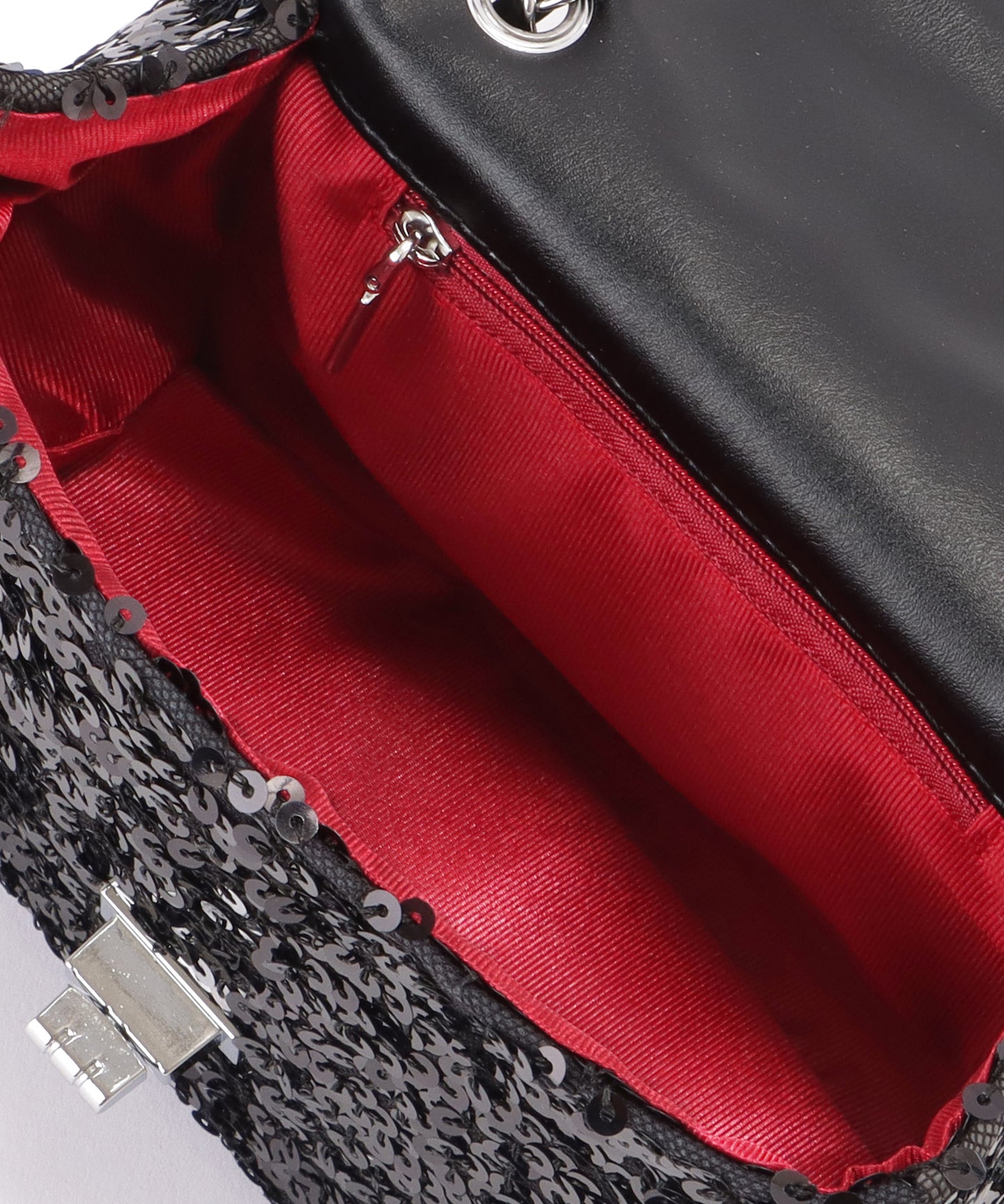 スパンコール フラップ ミニ ショルダー バッグ