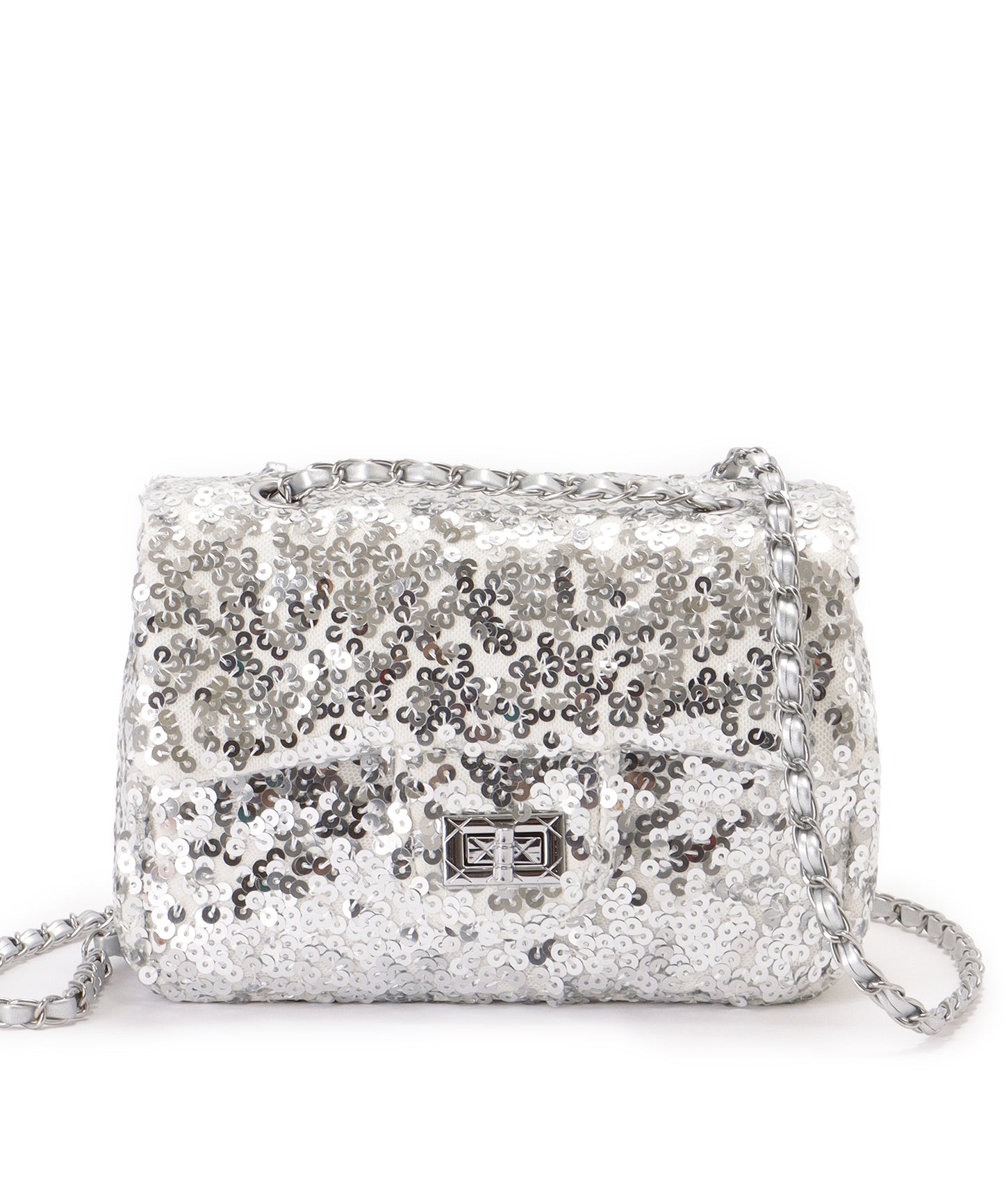 スパンコール フラップ ミニ ショルダー バッグ