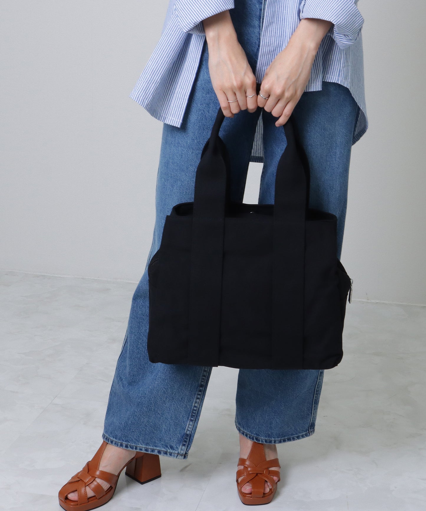 3ポケット マルチ キャンバス トート バッグ