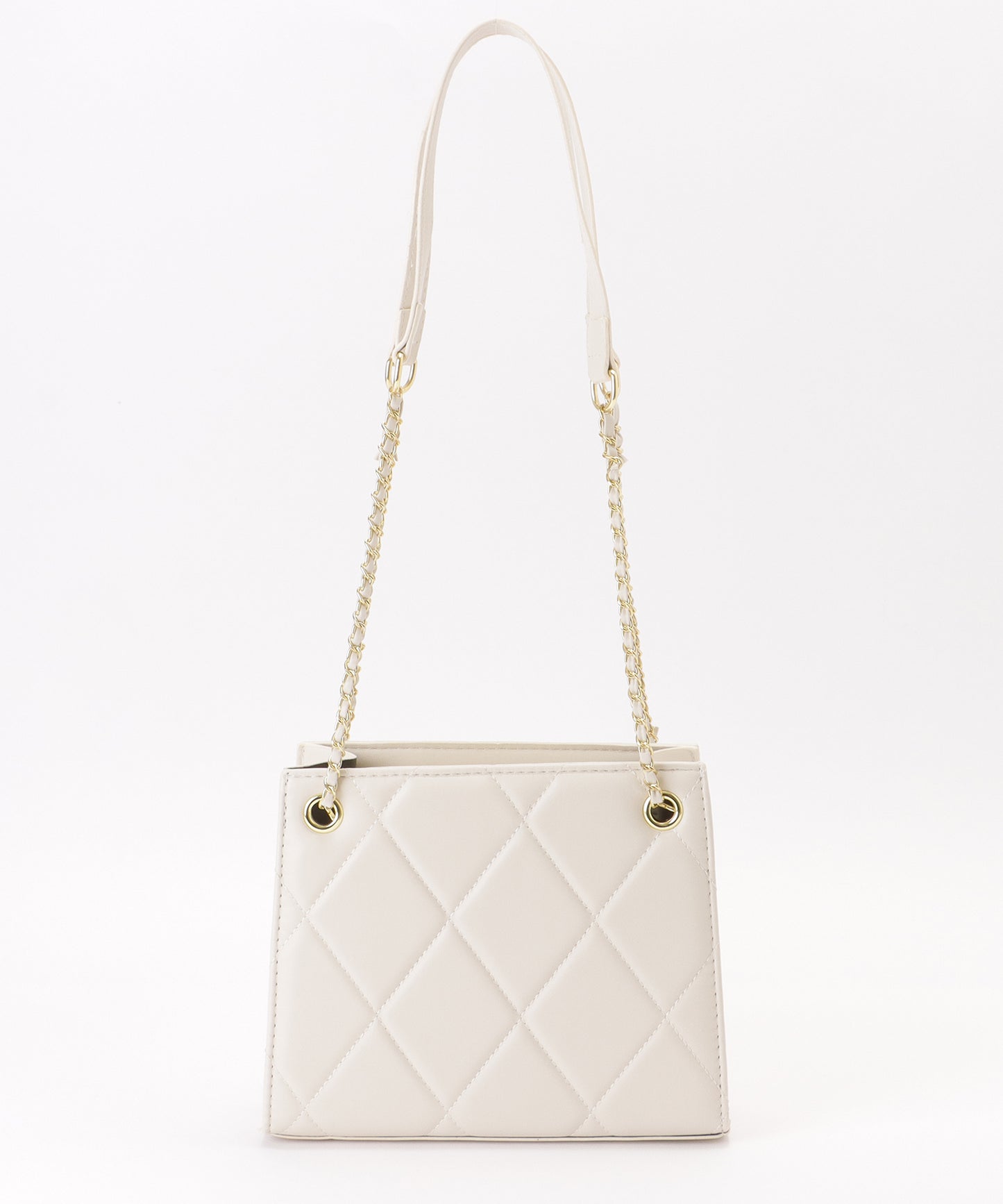 レザー調 スクエア キルティング チェーン バッグ