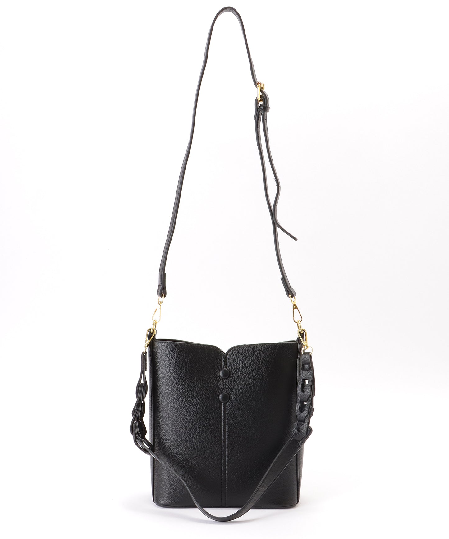 ポーチ付き 2WAY ストラップ レザー調 スクエア バッグ