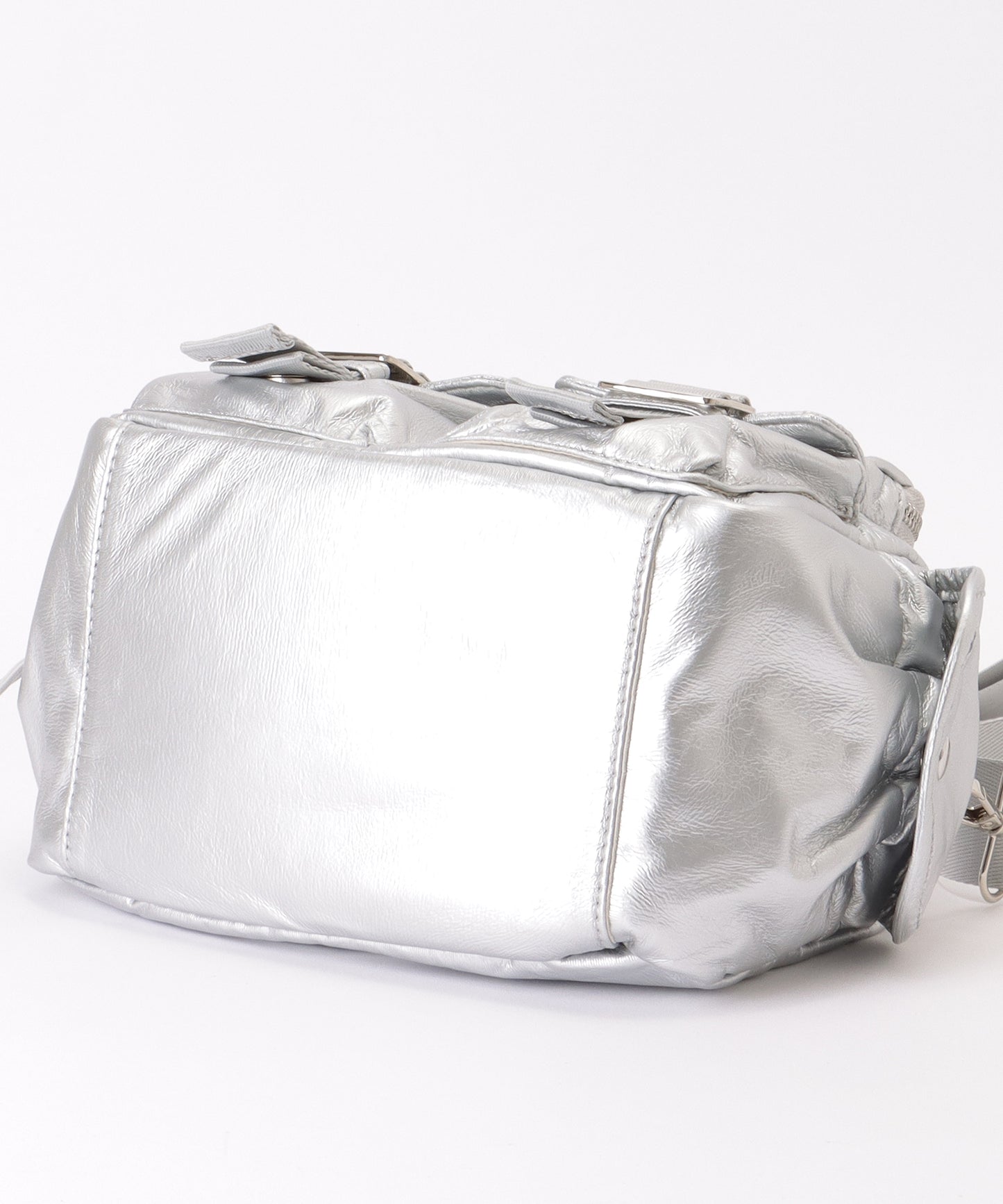 多ポケット スクエア コンパクト ショルダーバッグ