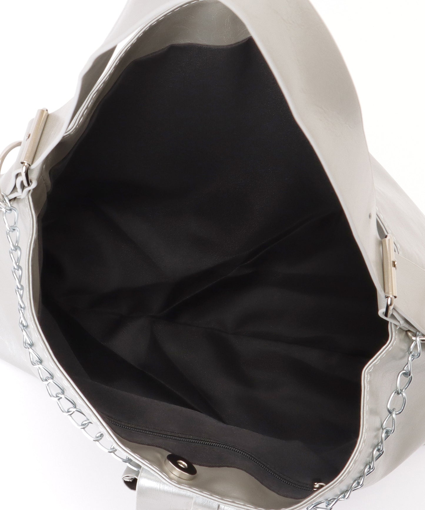 ミニポーチ付き スクエア チェーン ショルダーバッグ