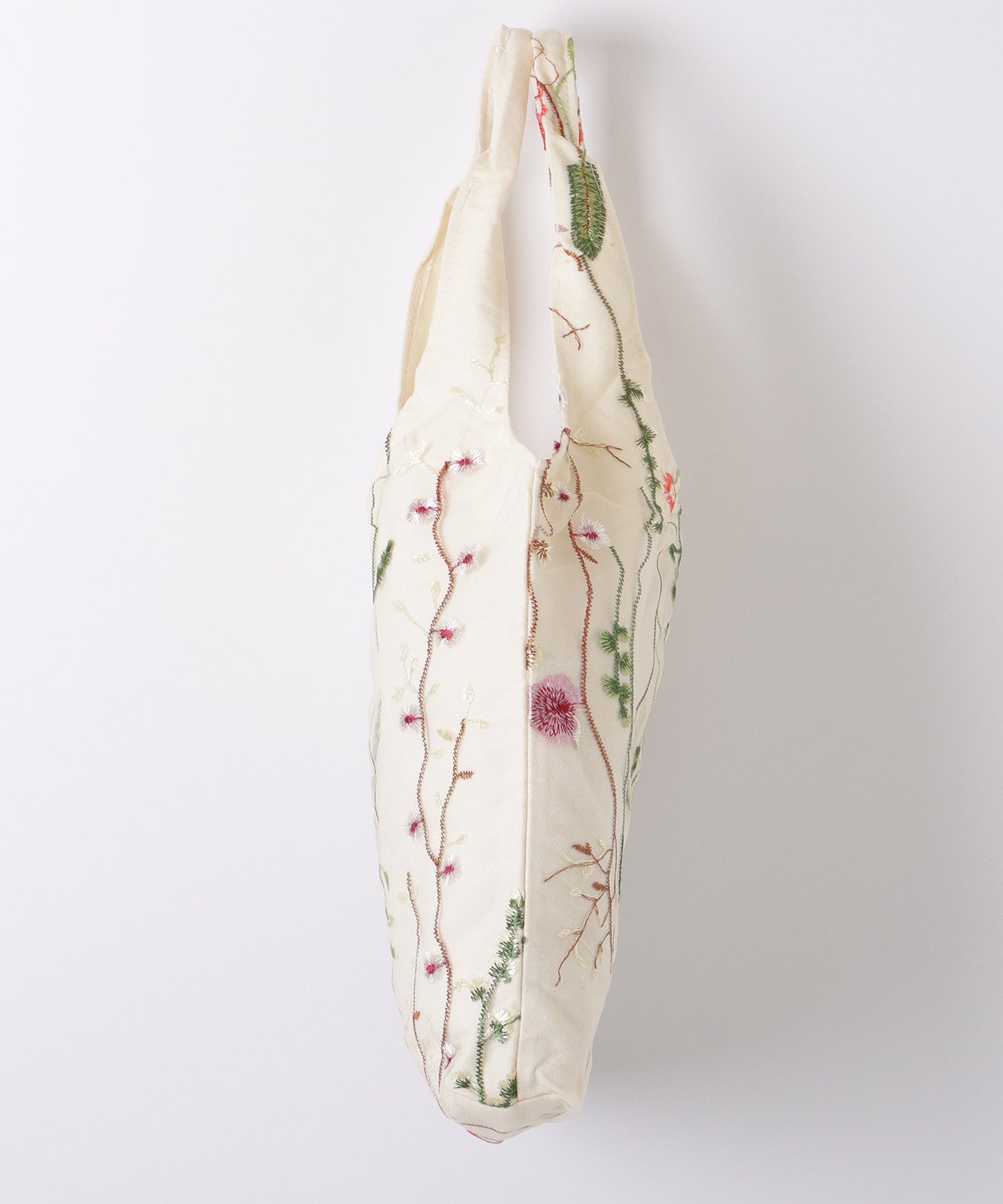 シアー レイヤード 刺繍モチーフ付き ソフト ショルダーバッグ