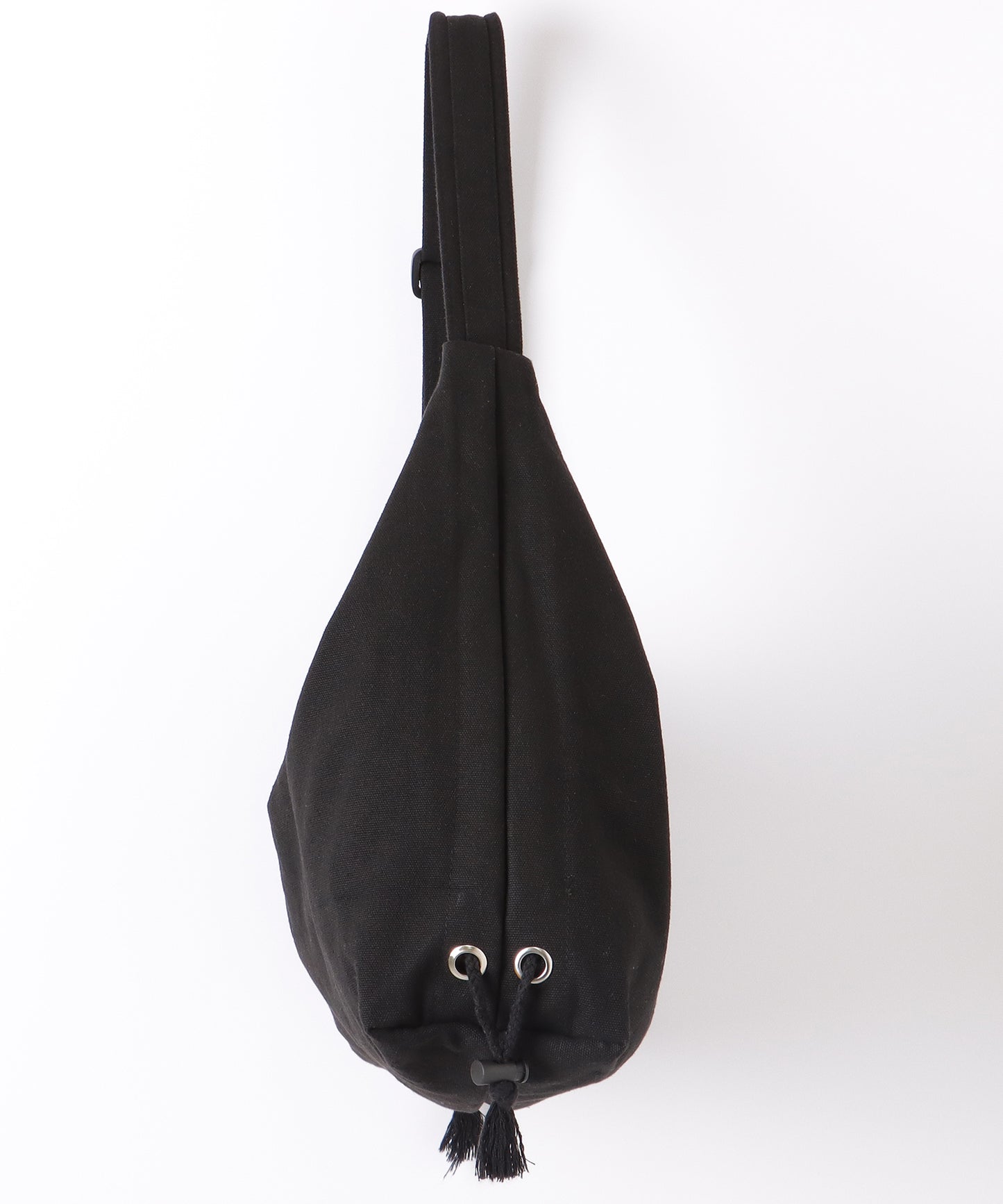 ドローコード付き ソリッドカラー ソフト ショルダー ファスナー バッグ