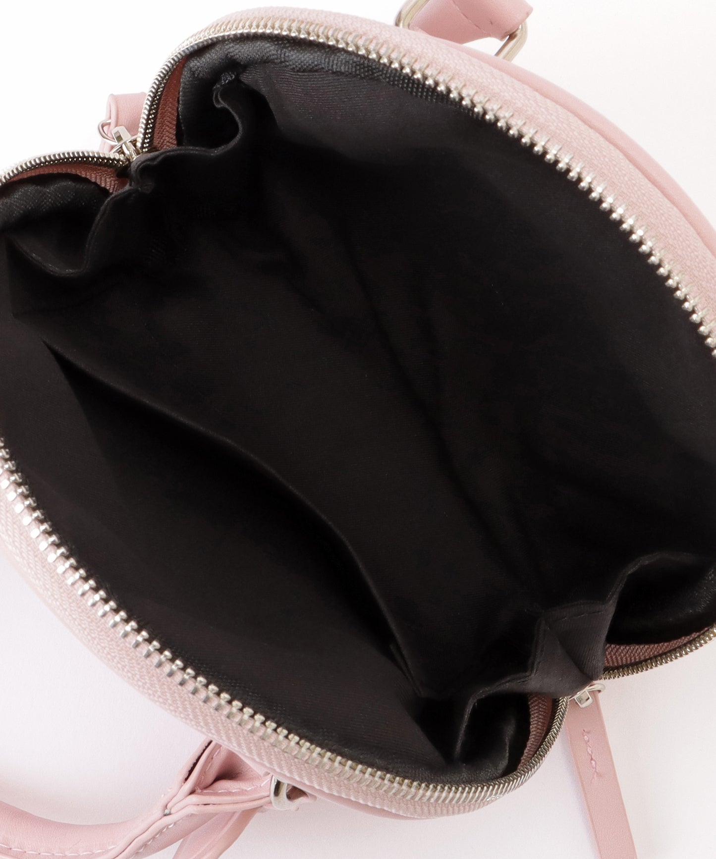 ハートチャーム付き 2WAY ミニ ラウンド ショルダーバッグ