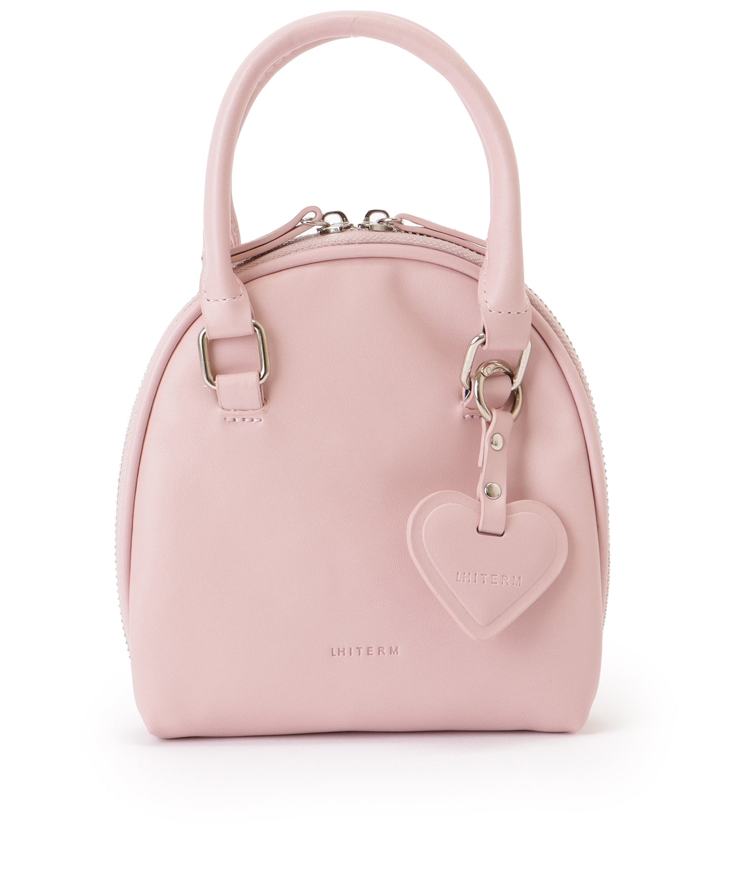 ハートチャーム付き 2WAY ミニ ラウンド ショルダーバッグ