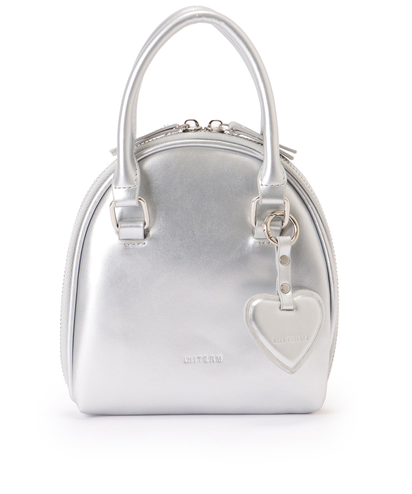 ハートチャーム付き 2WAY ミニ ラウンド ショルダーバッグ