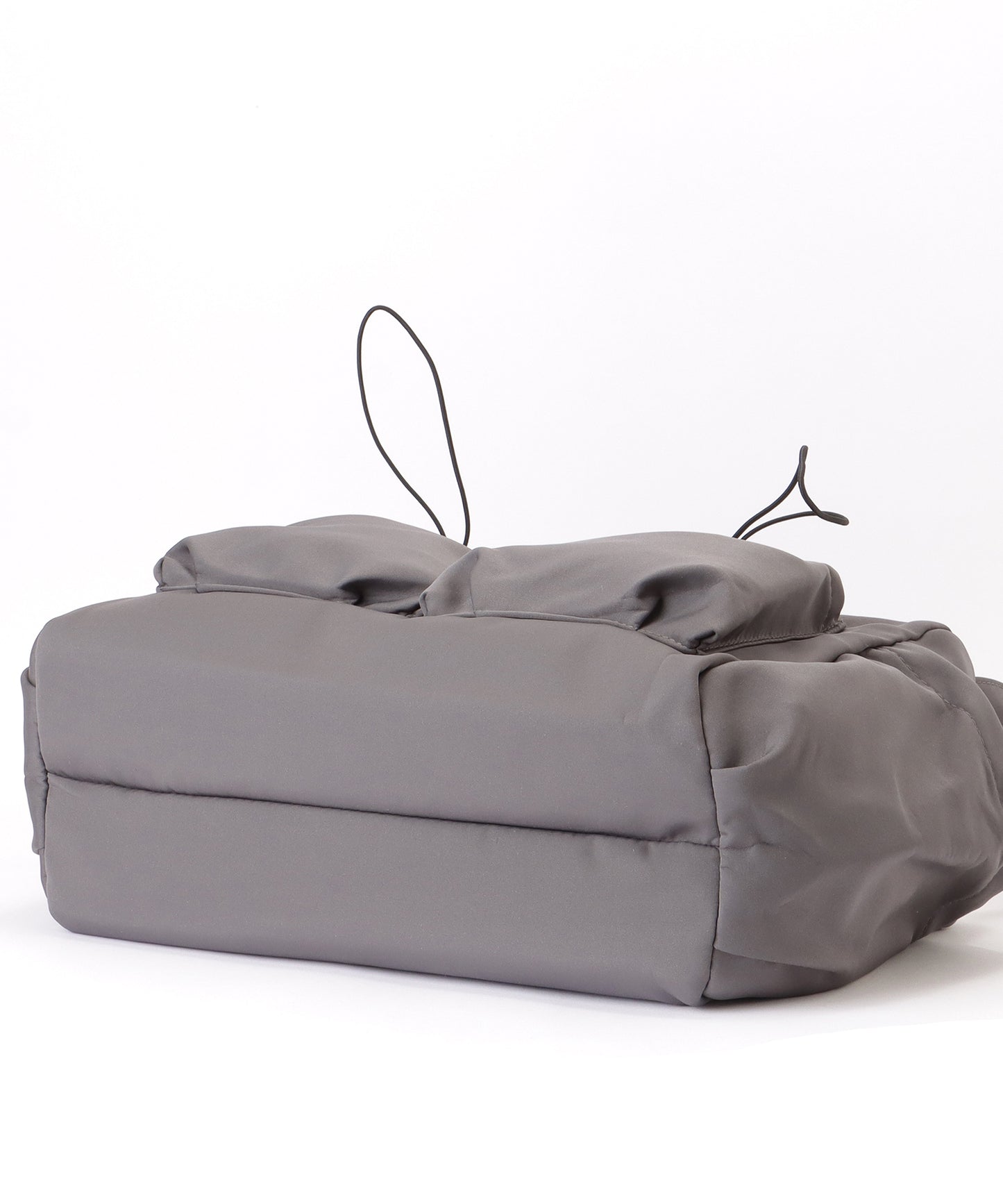 ソリッドカラー ドローコード付き 多ポケット ショルダーバッグ