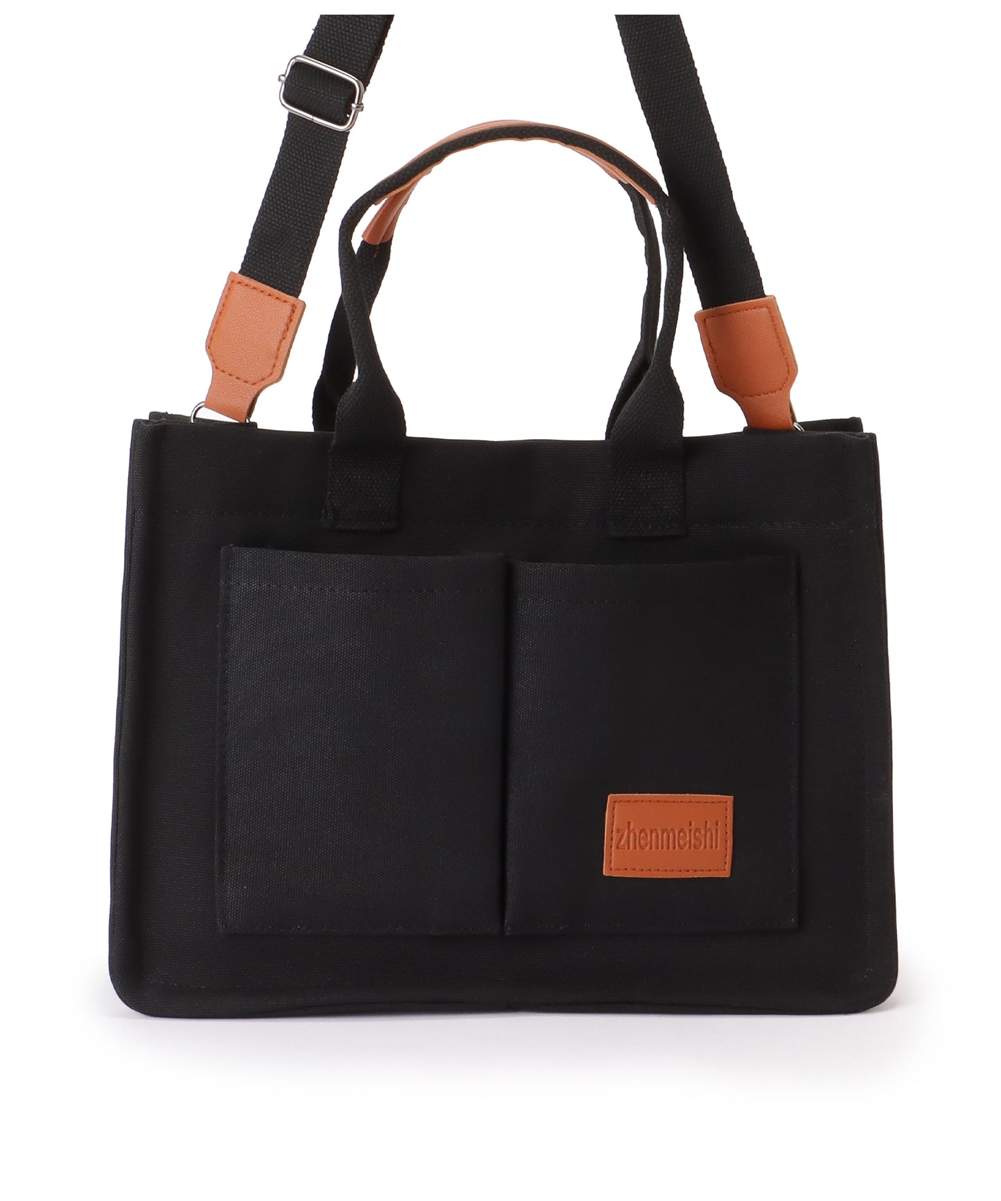 2WAY スクエア 大容量 キャンバス ショルダーバッグ