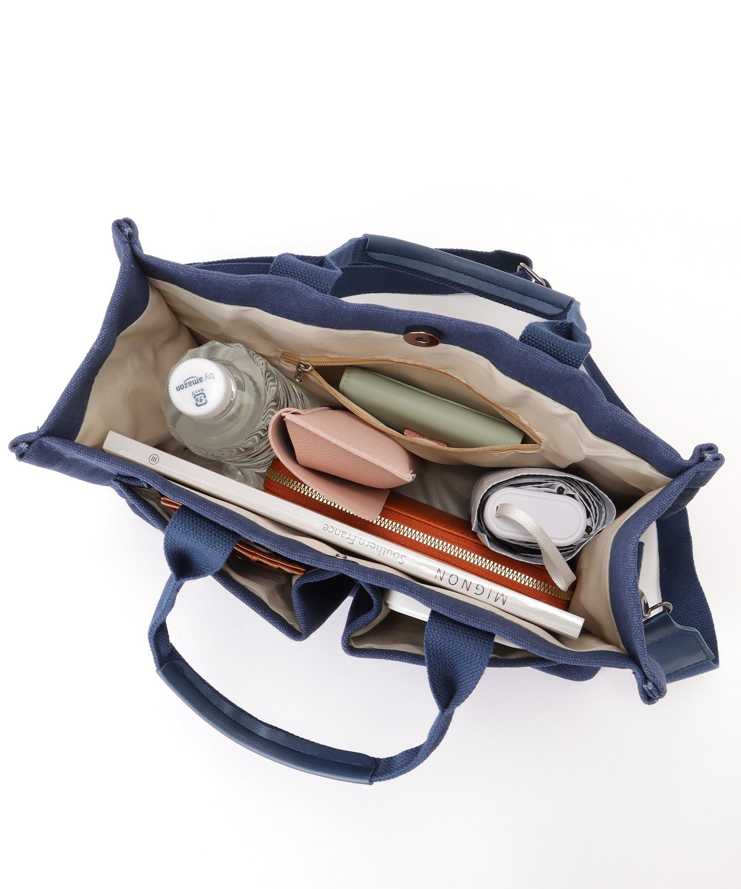 2WAY スクエア 大容量 キャンバス ショルダーバッグ