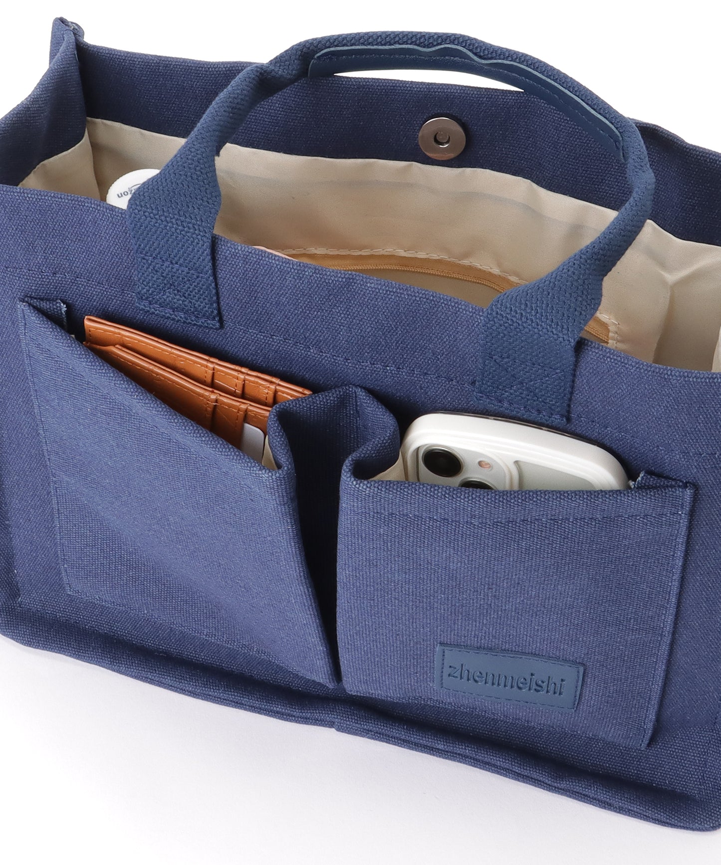 2WAY スクエア 大容量 キャンバス ショルダーバッグ