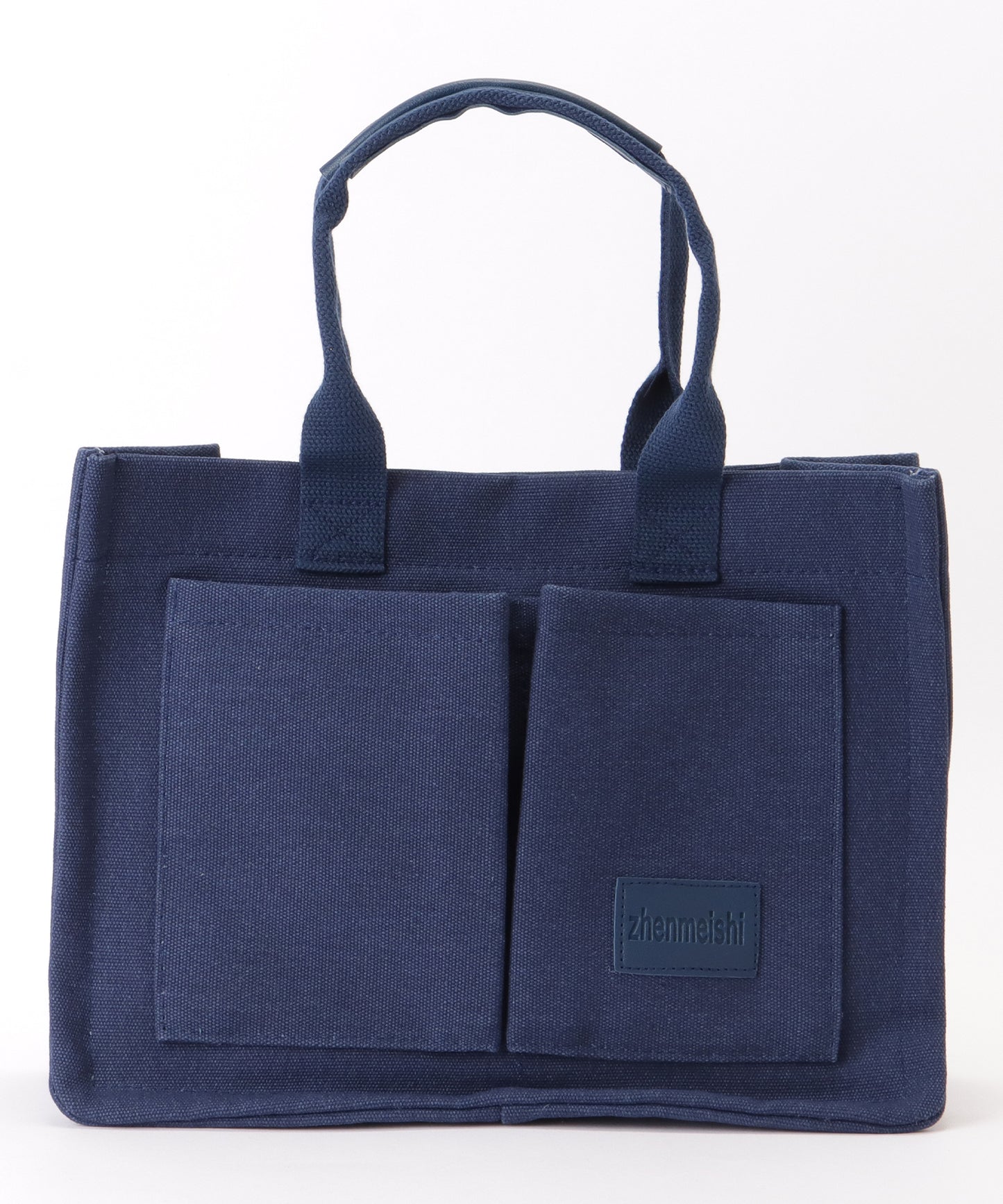 2WAY スクエア 大容量 キャンバス ショルダーバッグ