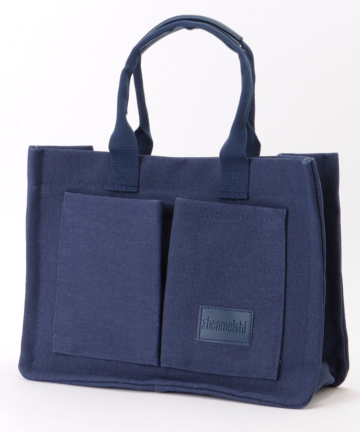 2WAY スクエア 大容量 キャンバス ショルダーバッグ