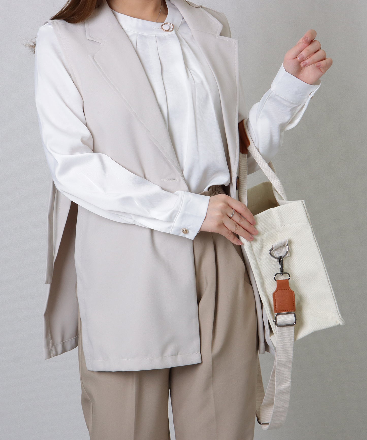 2WAY スクエア 大容量 キャンバス ショルダーバッグ