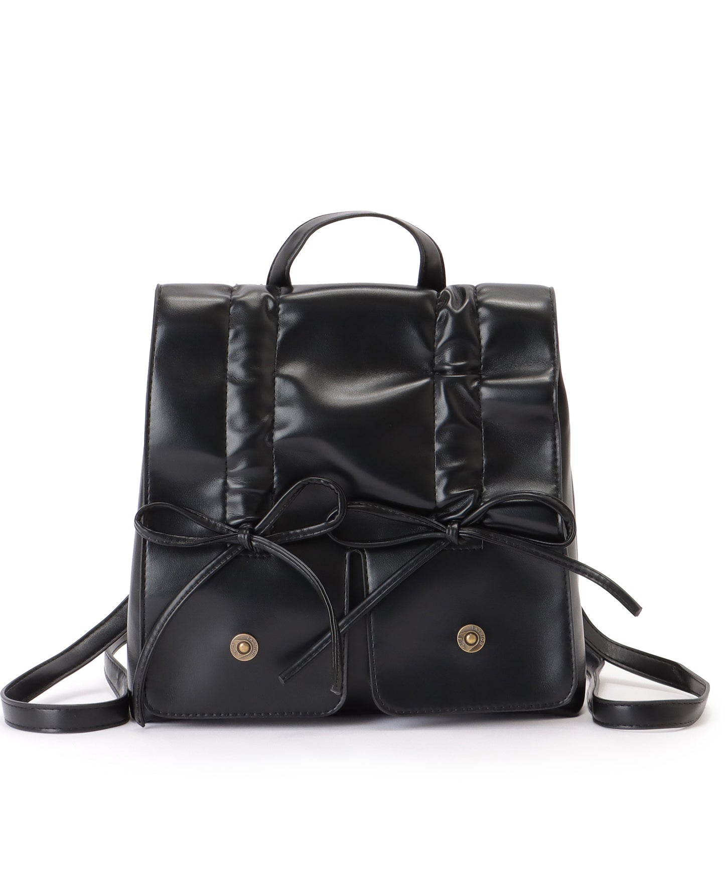 リボン ギャザー スクエア リュックサック