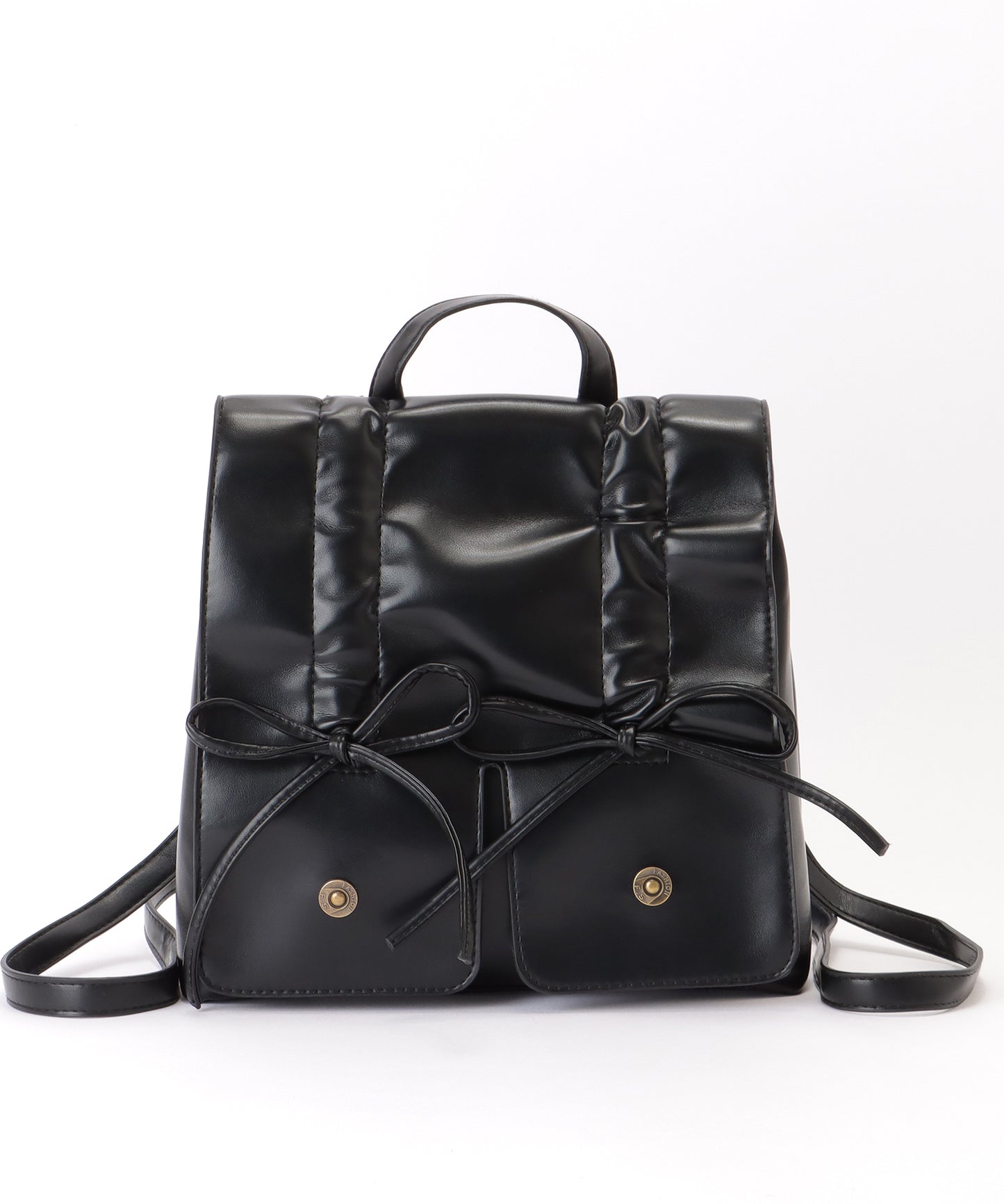 リボン ギャザー スクエア リュックサック