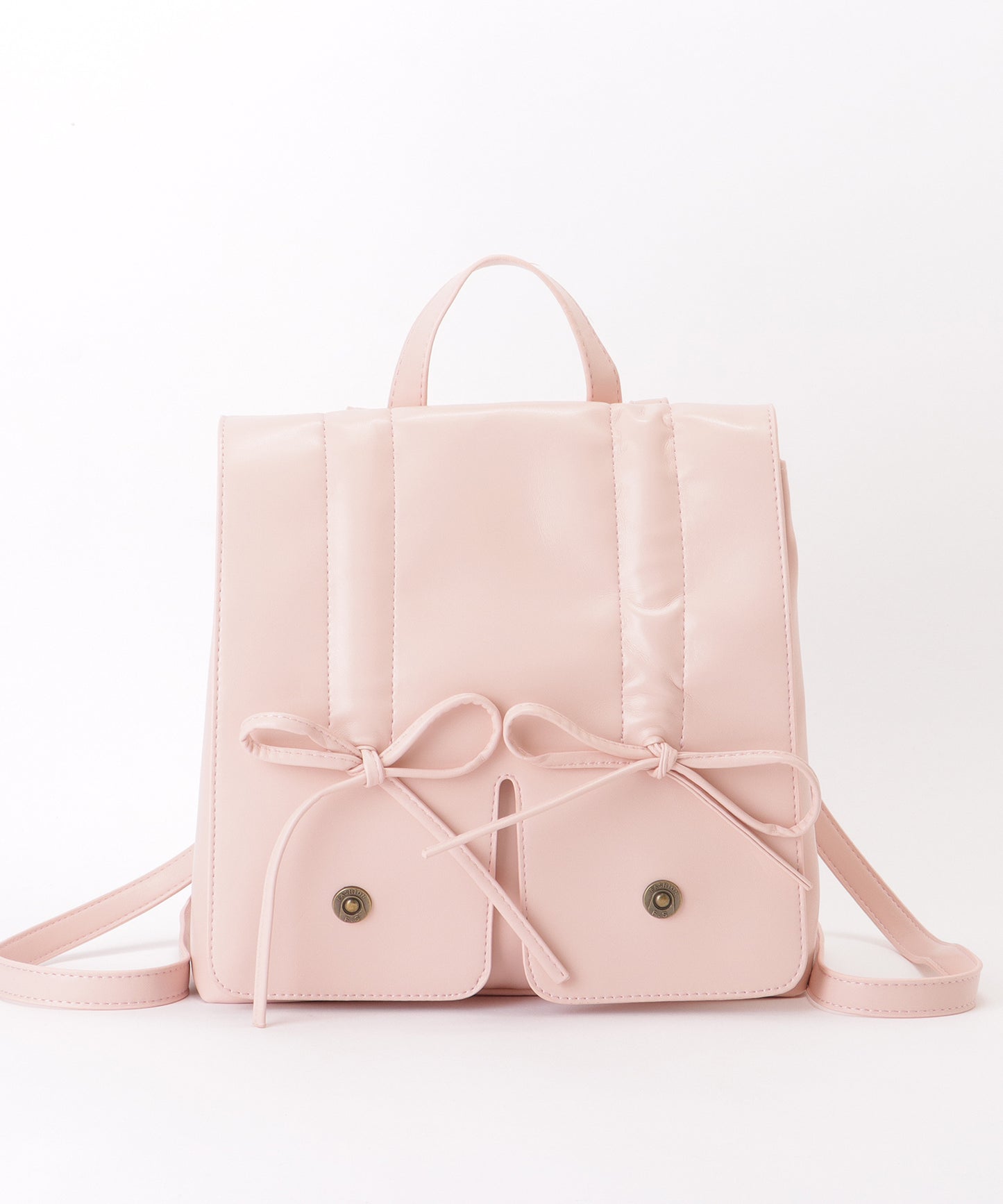 リボン ギャザー スクエア リュックサック