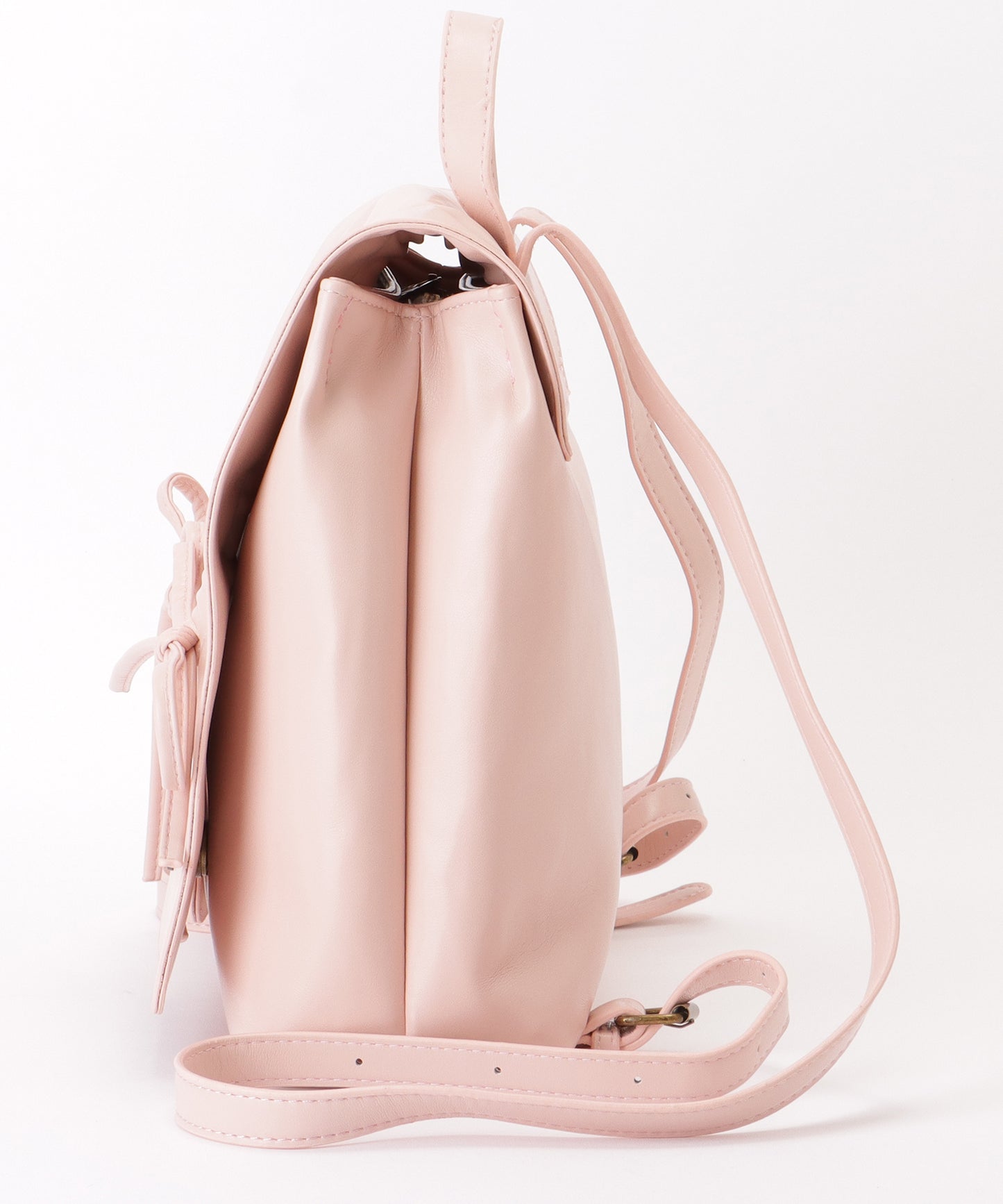 リボン ギャザー スクエア リュックサック