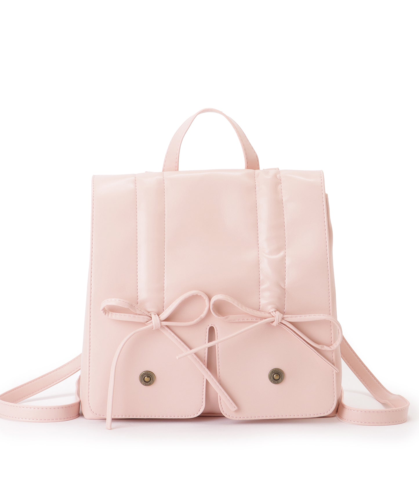 リボン ギャザー スクエア リュックサック