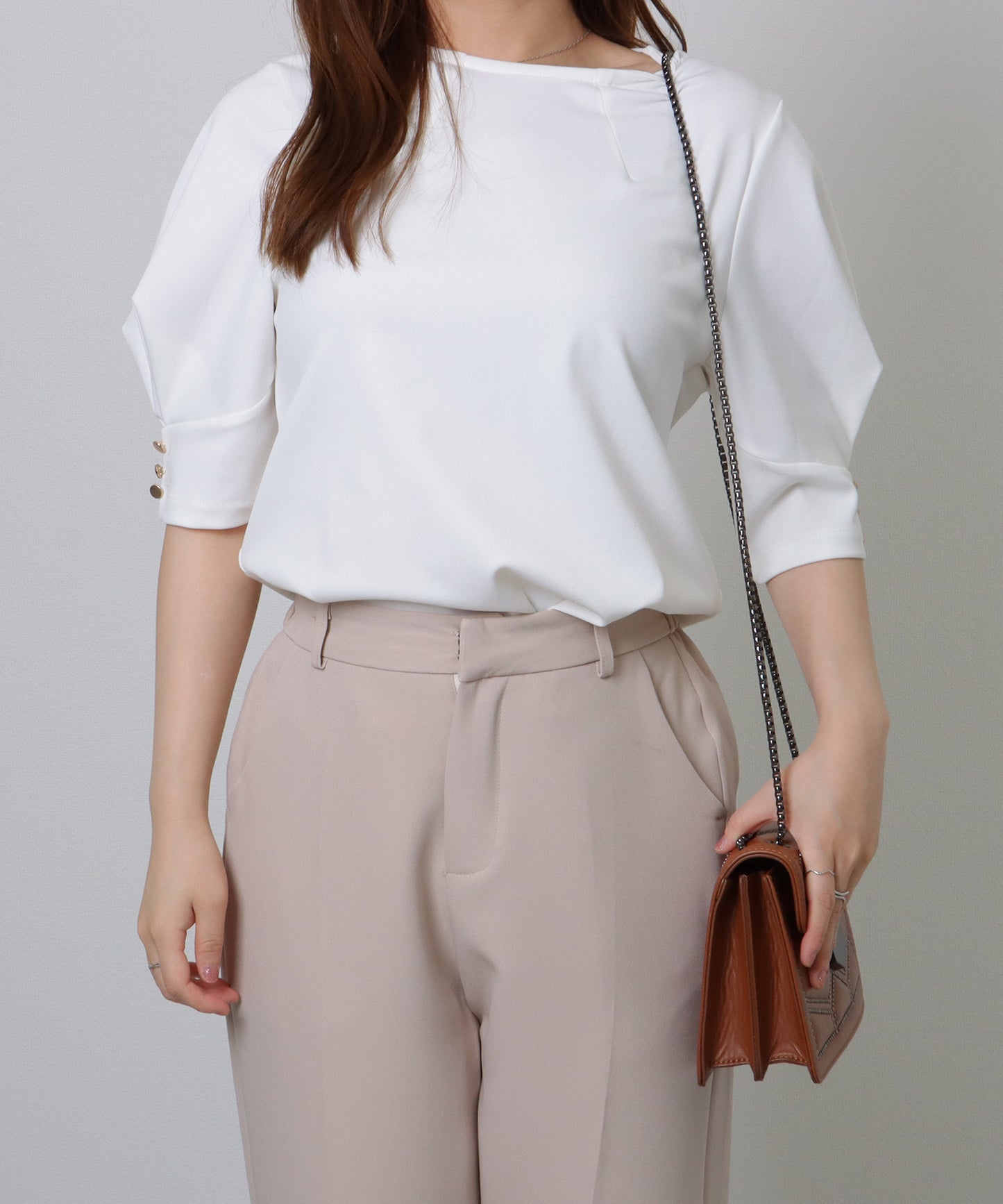 スタッズ スクエア チェーン ショルダーバッグ