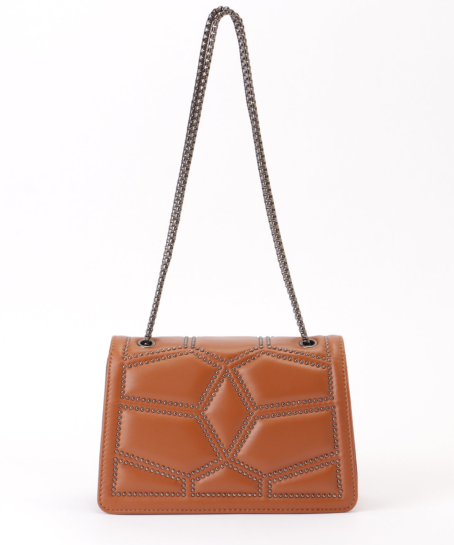 スタッズ スクエア チェーン ショルダーバッグ