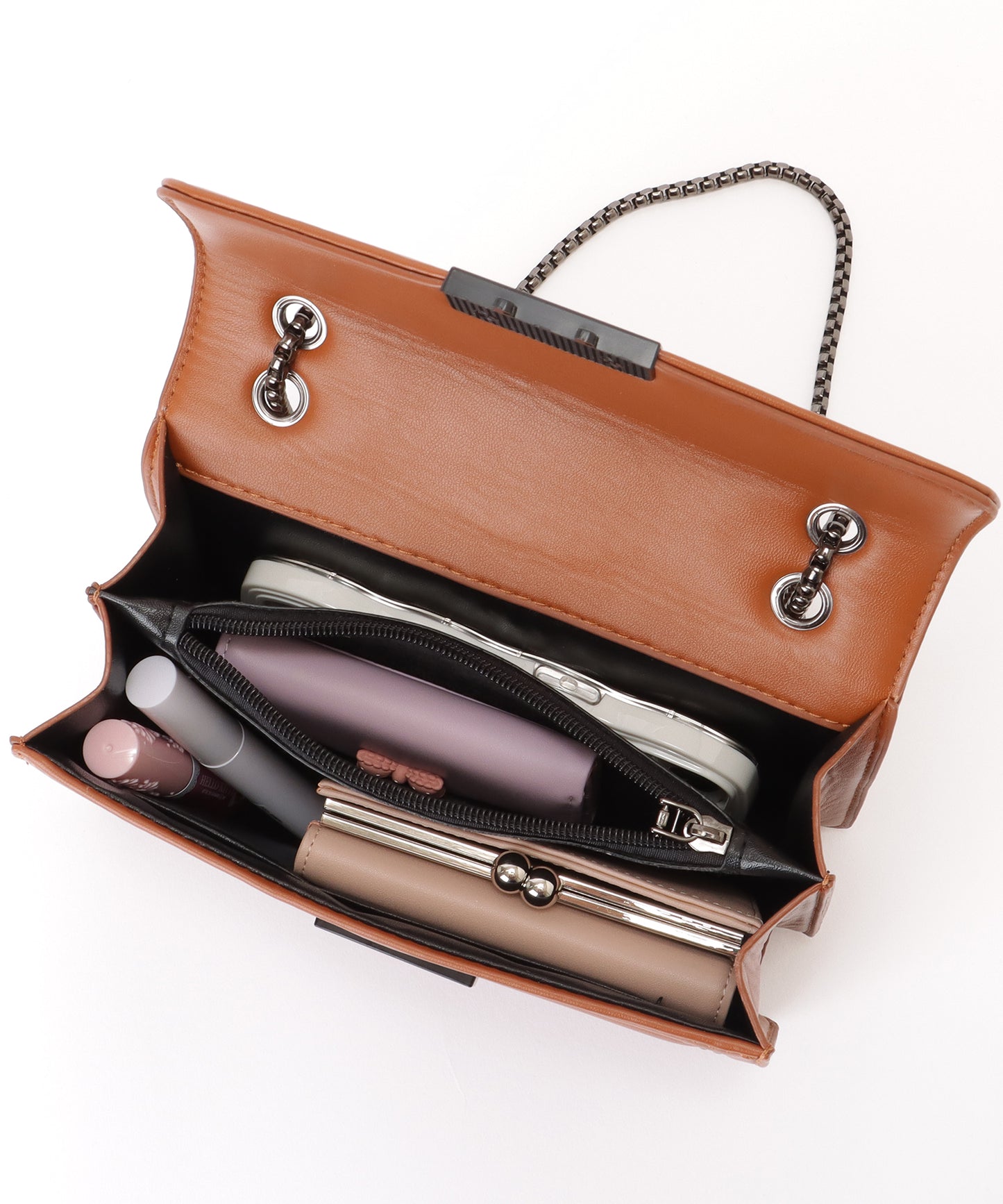 スタッズ スクエア チェーン ショルダーバッグ