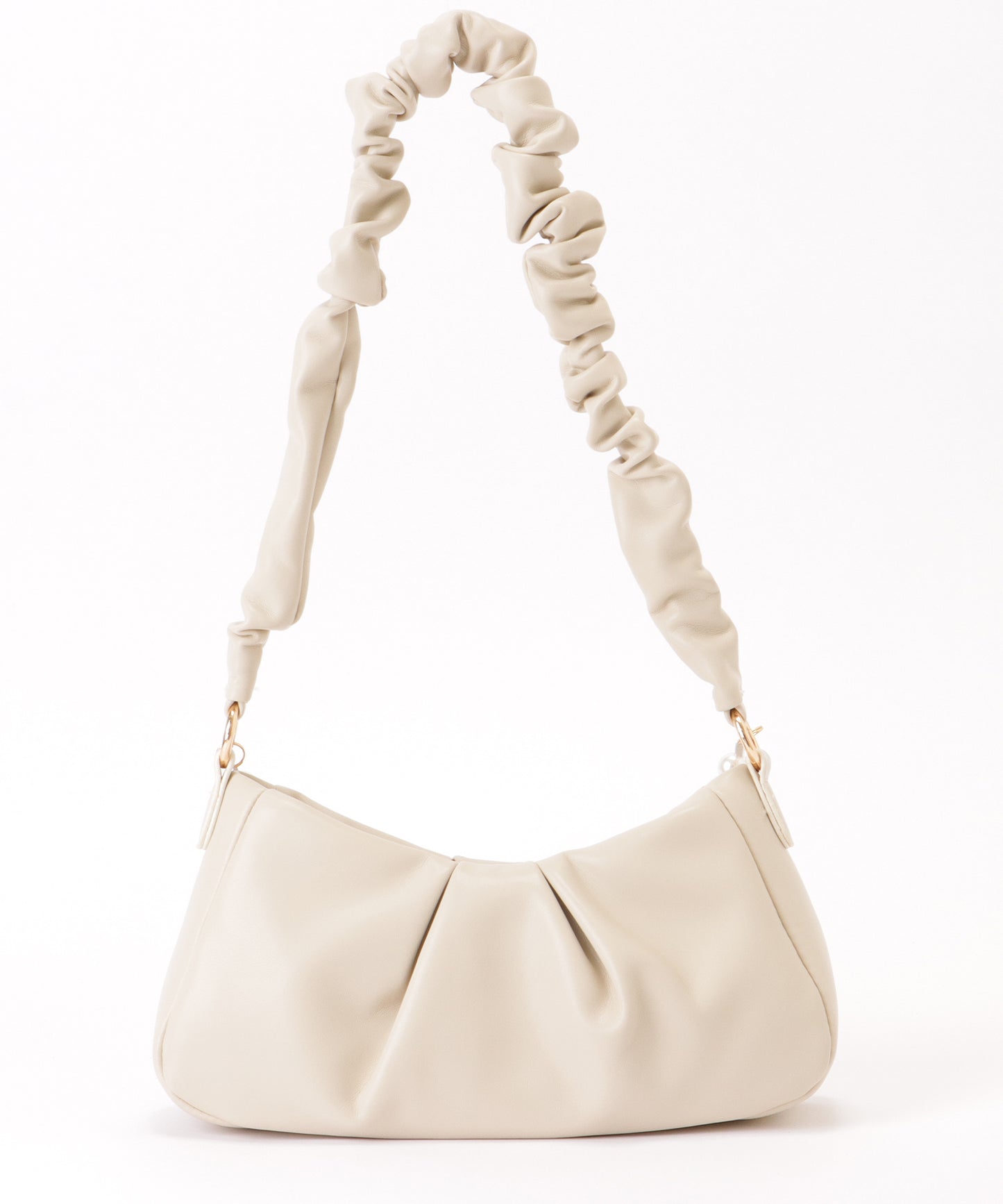 パールチェーン付き 2WAY ギャザー ショルダーバッグ