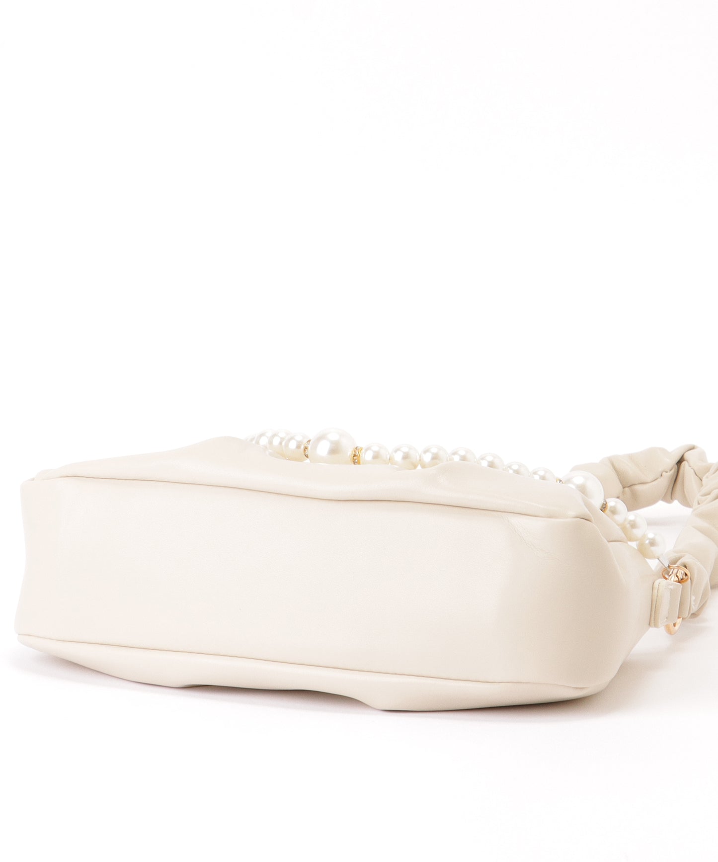 パールチェーン付き 2WAY ギャザー ショルダーバッグ